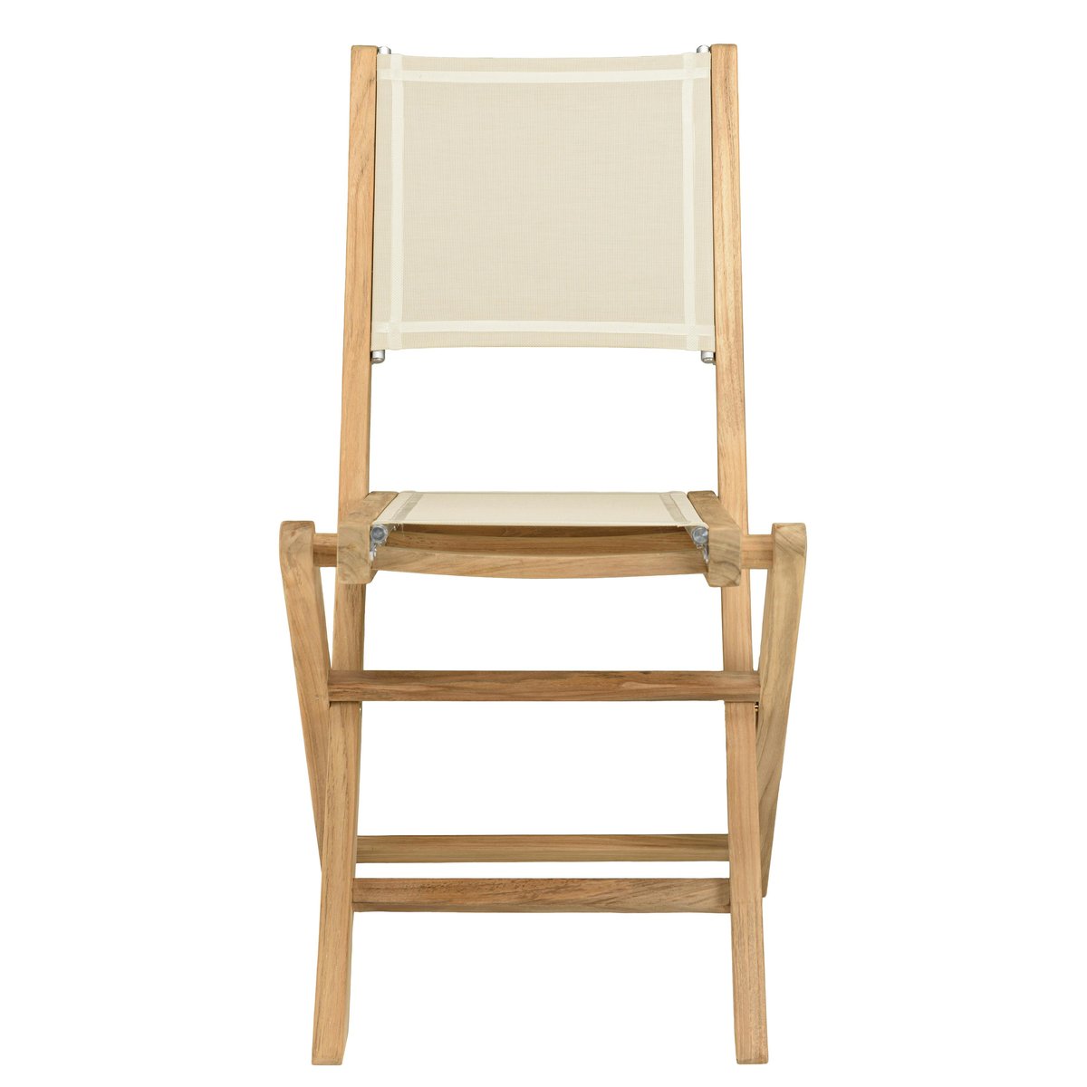 Ensemble de repas extérieur en teck table extensible 6 chaises ALERIA bois naturel, PIER IMPORT