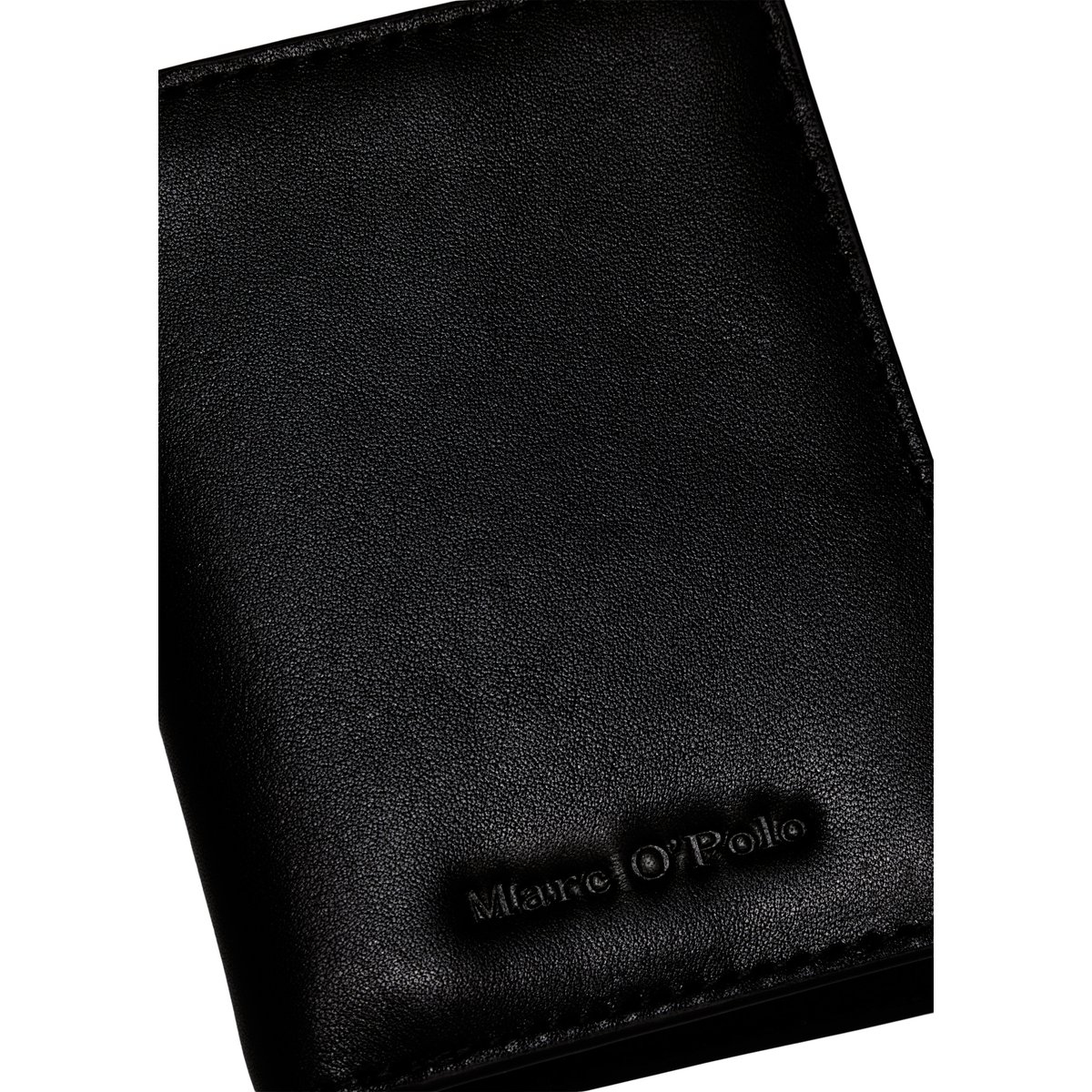 Portefeuille à rabat, modèle Maxi en cuir de vachette de haute qualité noir, MARC O'POLO
