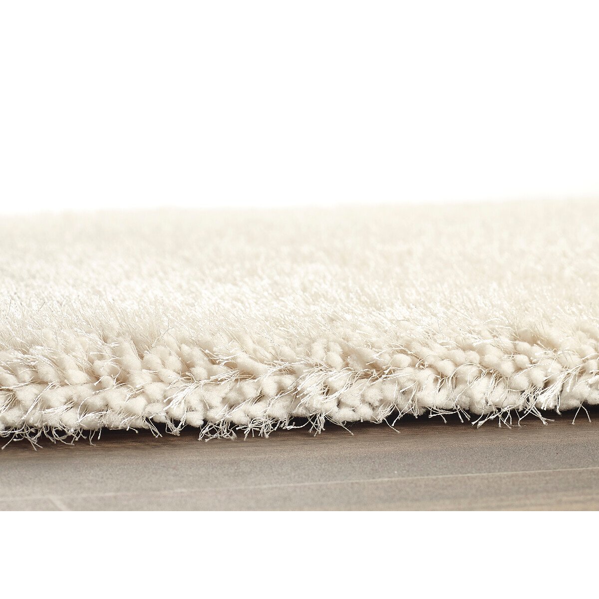 Hand Tufted Shimmer Shaggy Circle Rug cream, SO'HOME