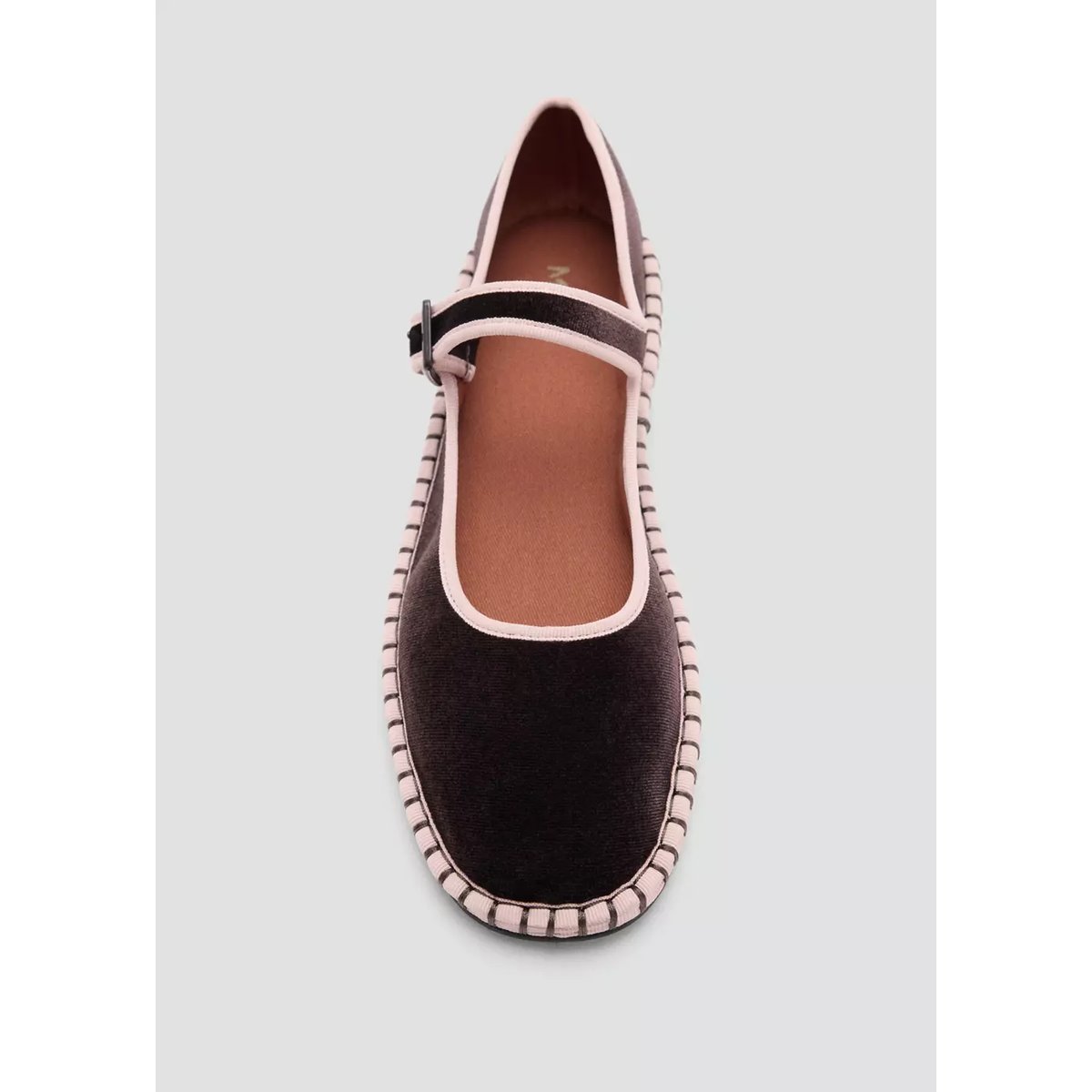 Ballerines bicolores à boucle chocolat, MANGO KIDS