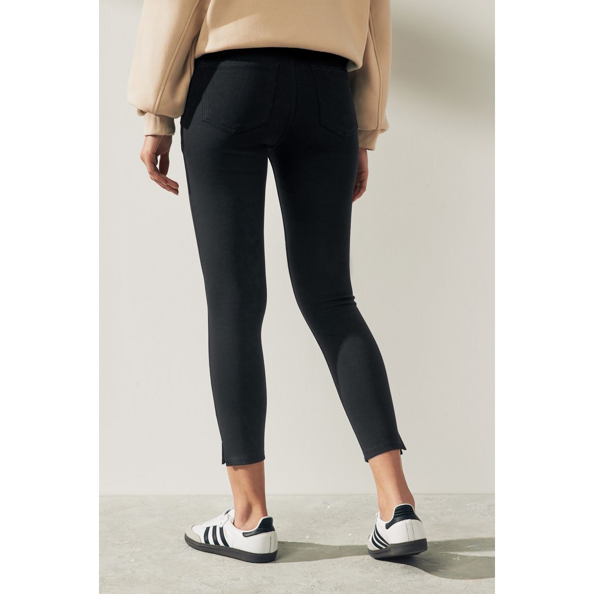 Legging en denim jersey court noir, NEXT