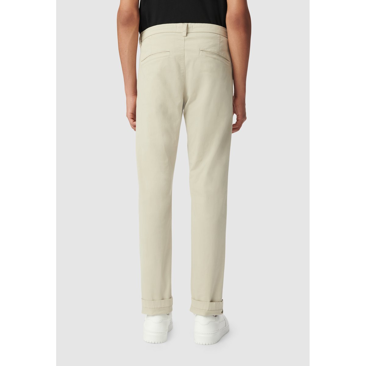 Pantalon chino slim beige écru, IKKS
