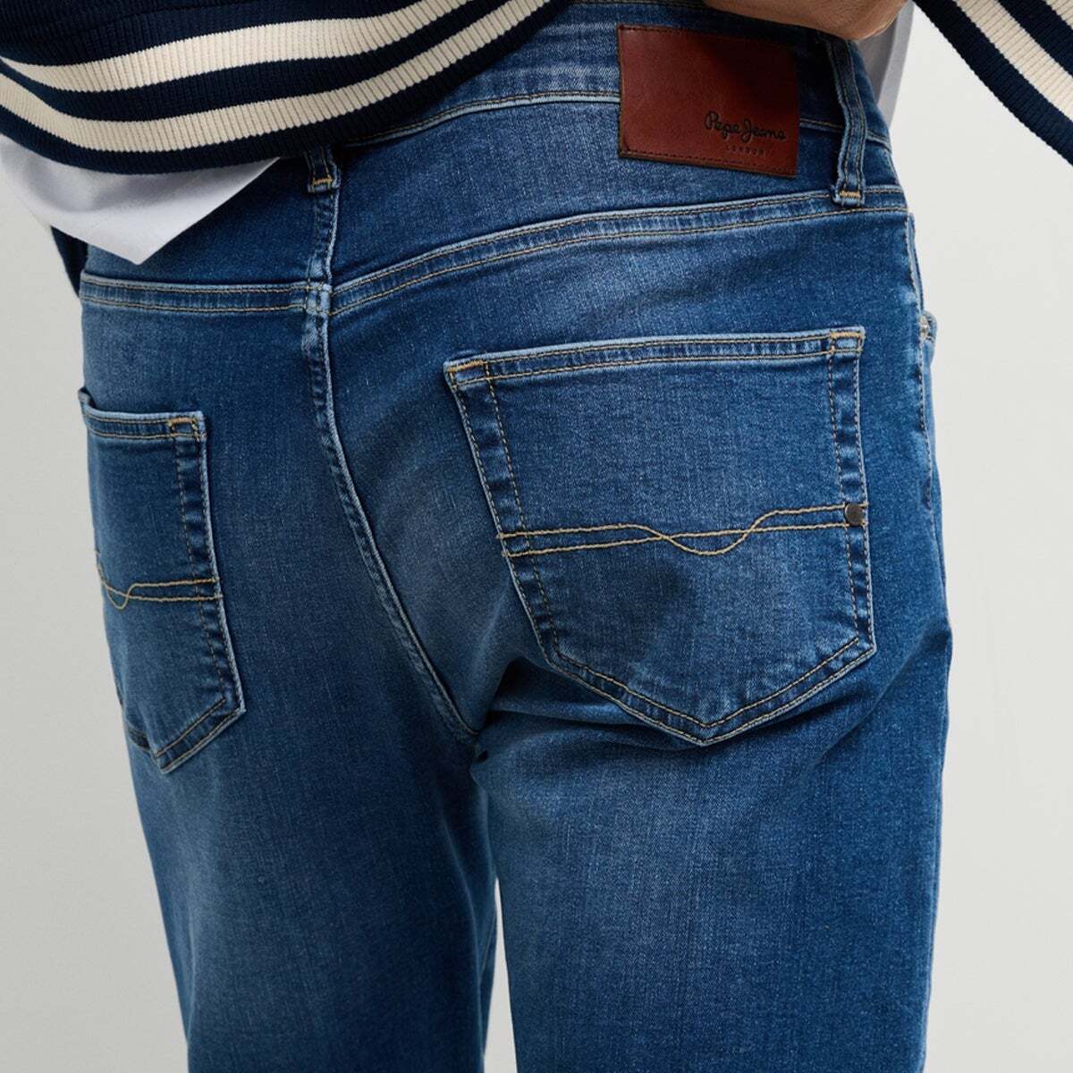 Finsbury - Jean Coupe Skinny, Taille Normale bleu vrai décoloré, PEPE JEANS
