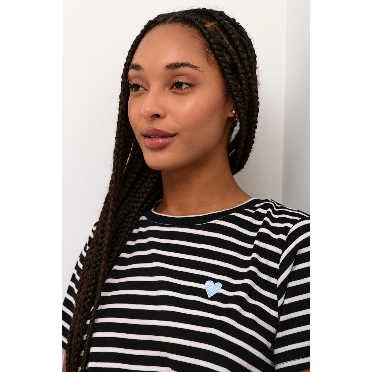 Dress noir/blanc rayures, KAFFE