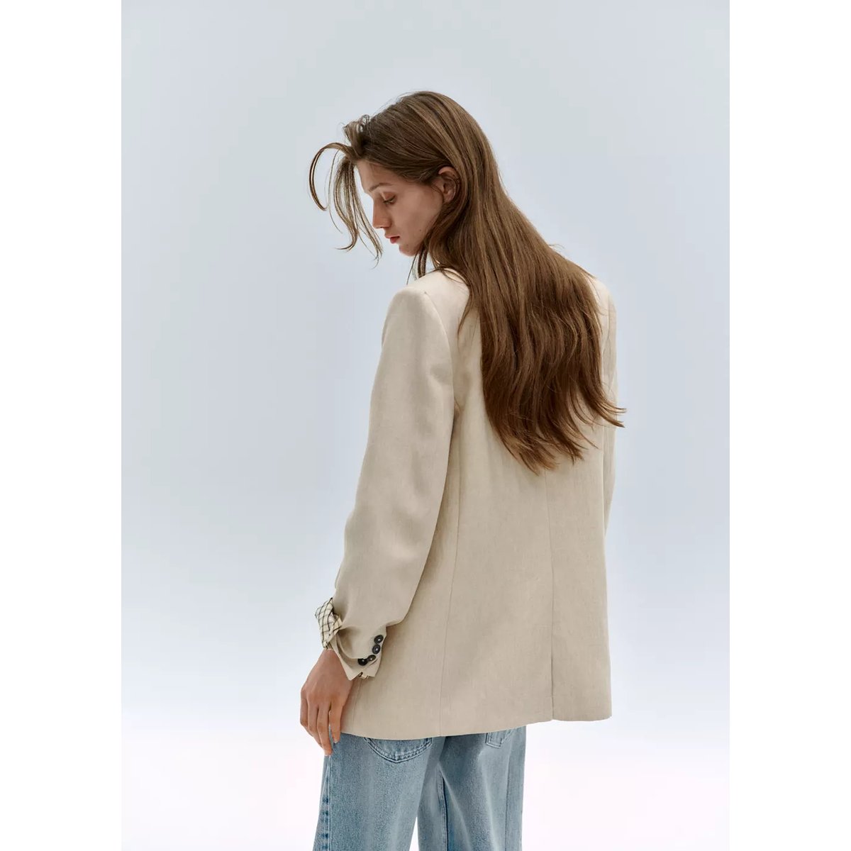 Jean balloon taille normale bleu clair, MANGO