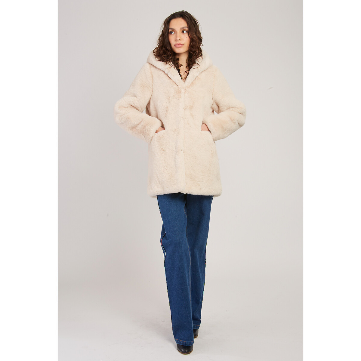 Lidye Hooded Jacket ecru , DERHY