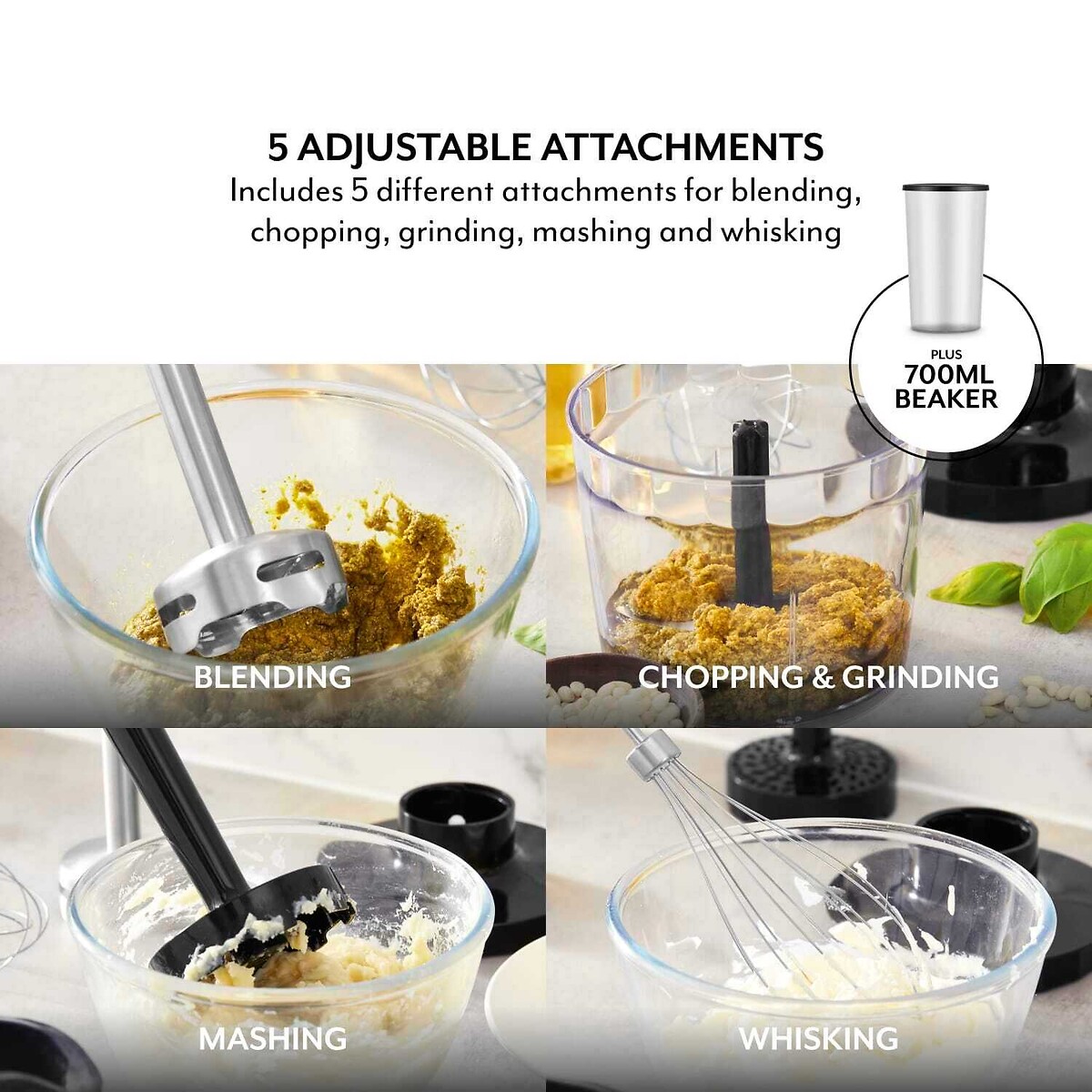 SLT Core Digital 5-in-1 Hand Blender black, SUR LA TABLE