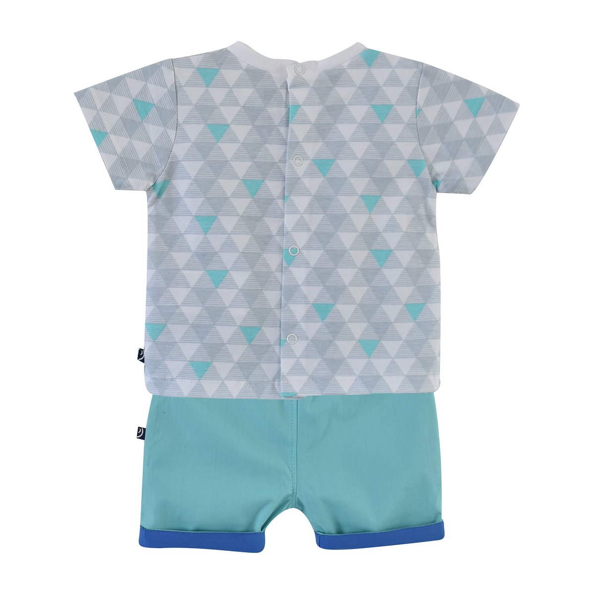Tee shirt bermuda esteban bebe bleu, SUCRE D'ORGE