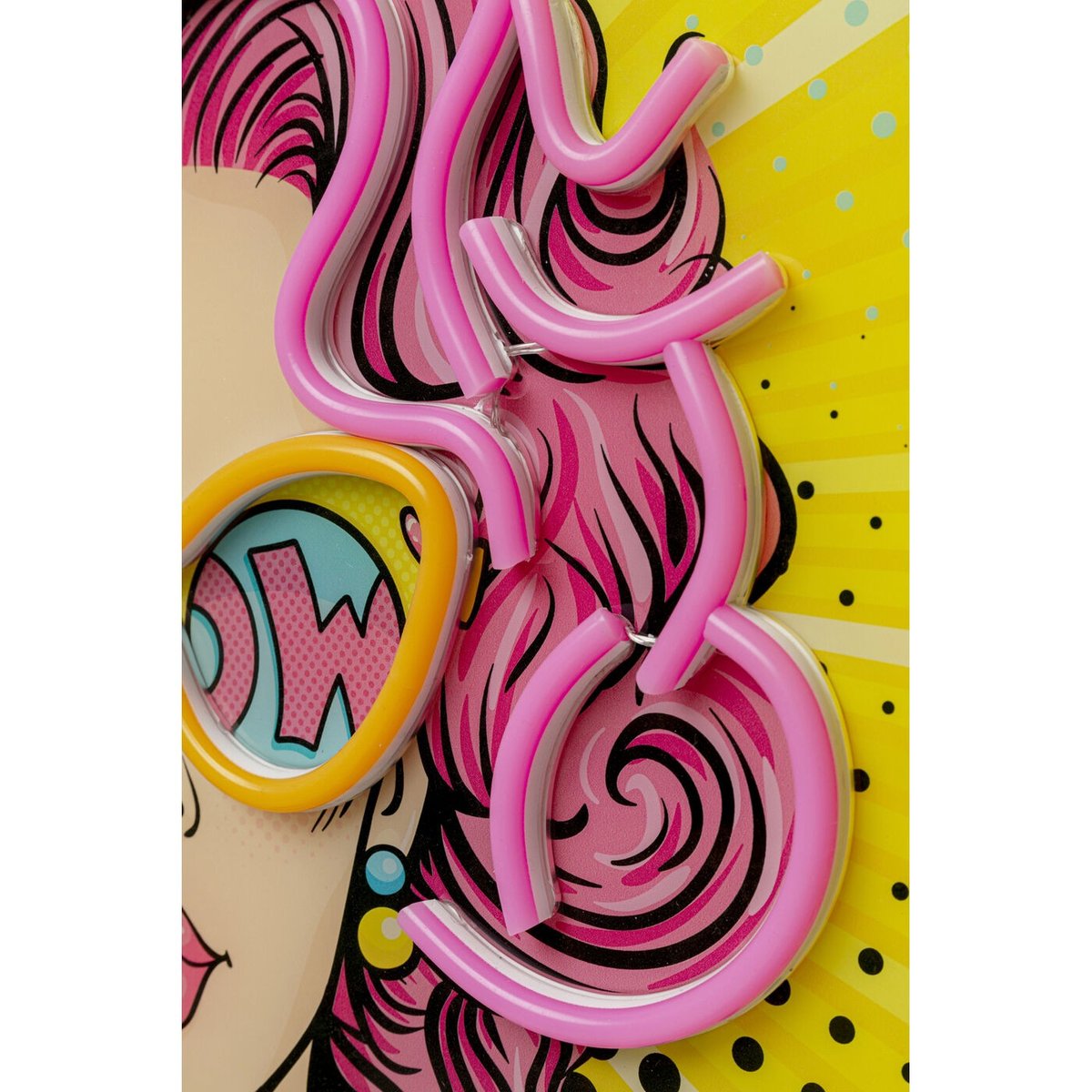 Tableau LED femme BD jaune, KARE DESIGN