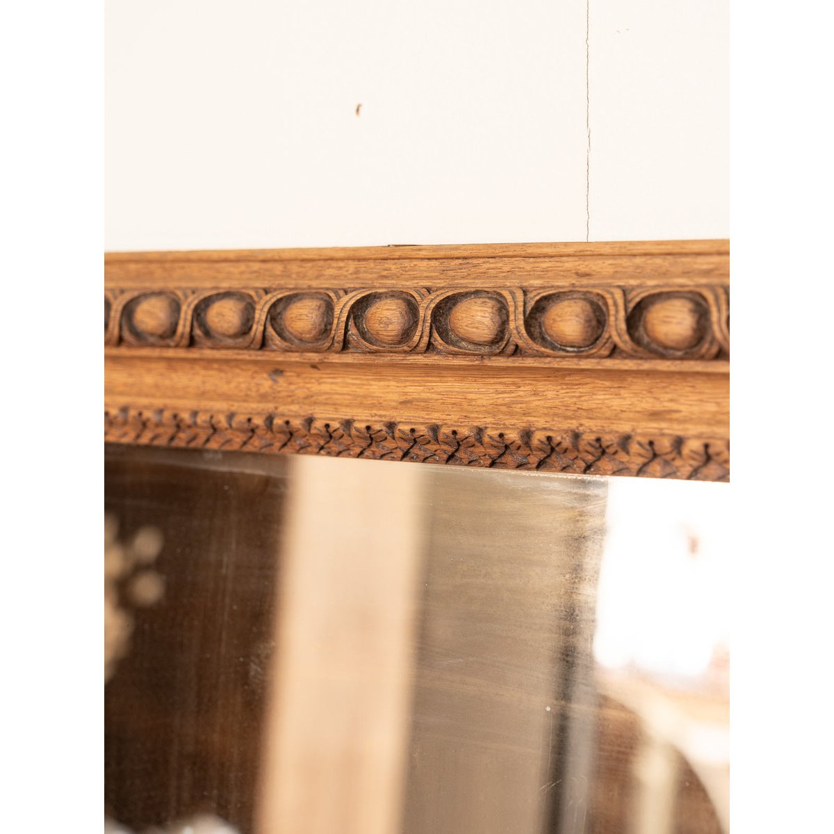 Grand miroir en chêne sculpté Georges N°1381 - Bon état bois foncé, DEBONGOUT