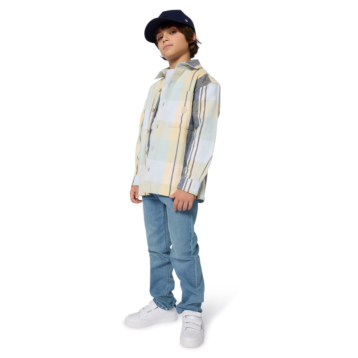 Pantalone in denim 5 tasche double stone+bleach, BOSS KIDSWEAR