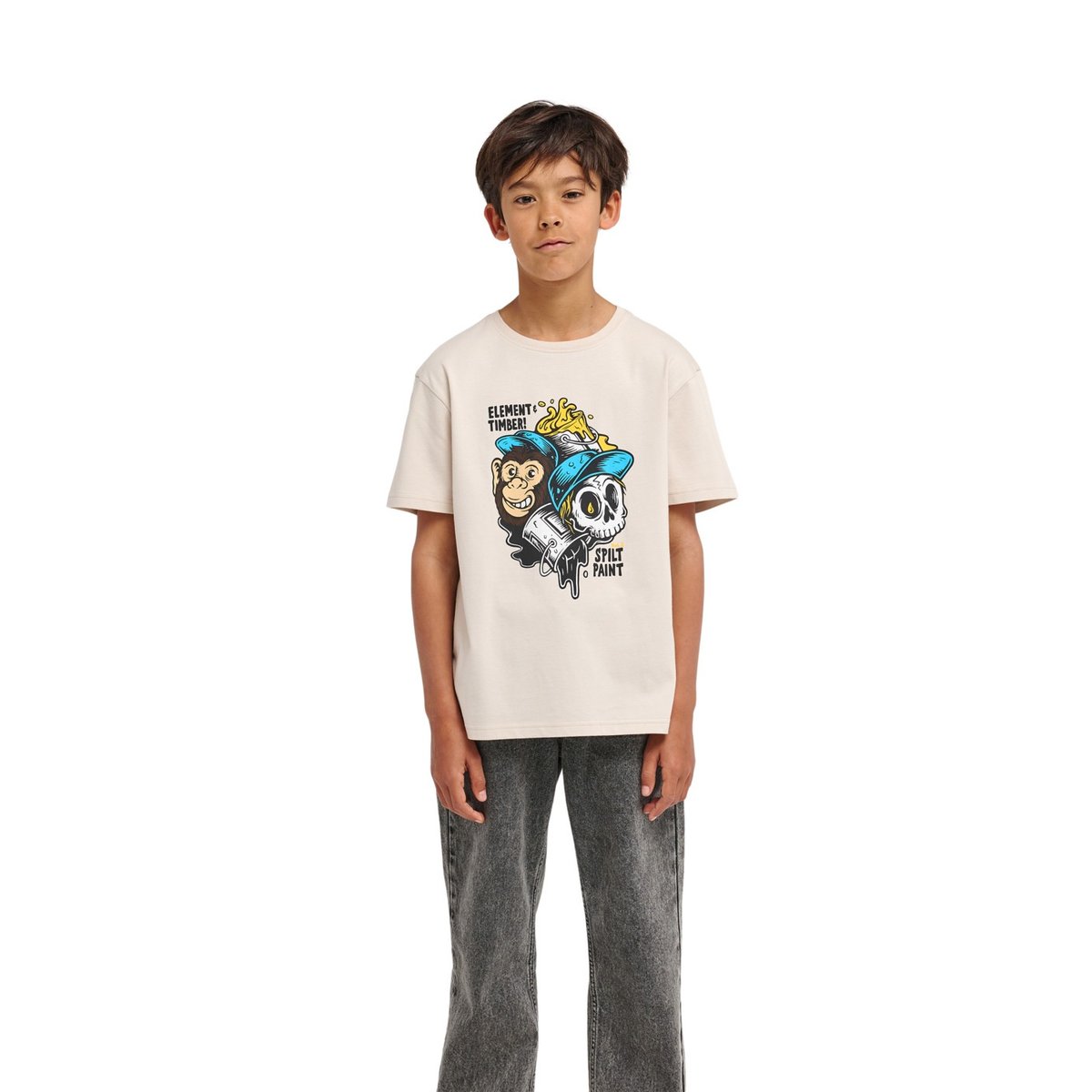 T-Shirt manches courtes TIMBER FLOW beige oat milk, ELEMENT