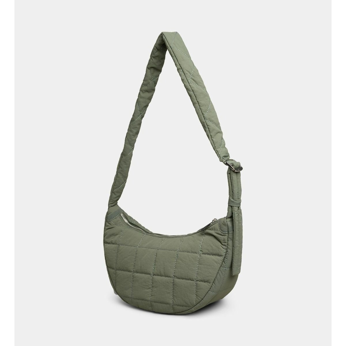 Sac à main demi lune una puffy matelassé kaki, GALERIES LAFAYETTE