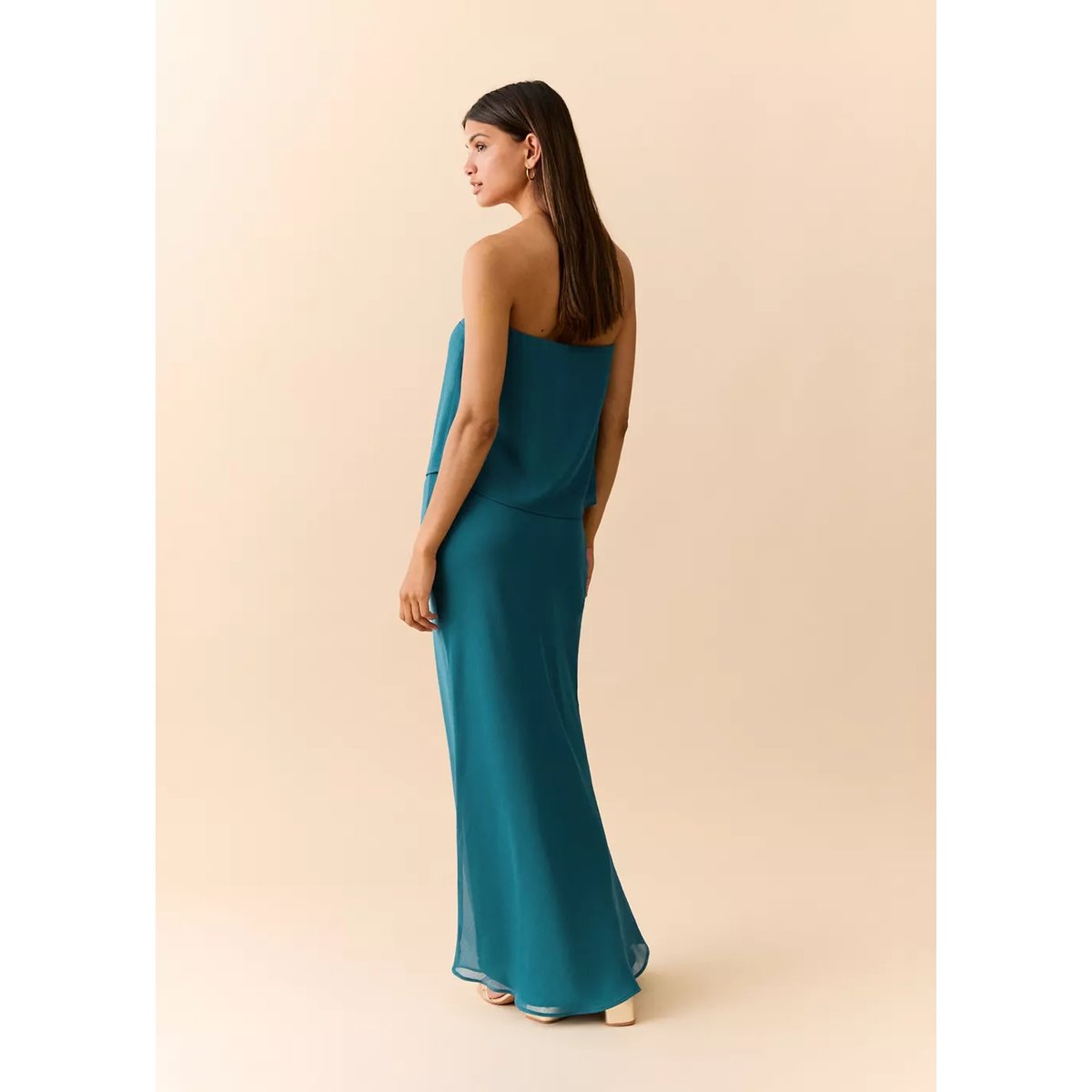 Bustier texturé bleu pétrole, MANGO TEEN