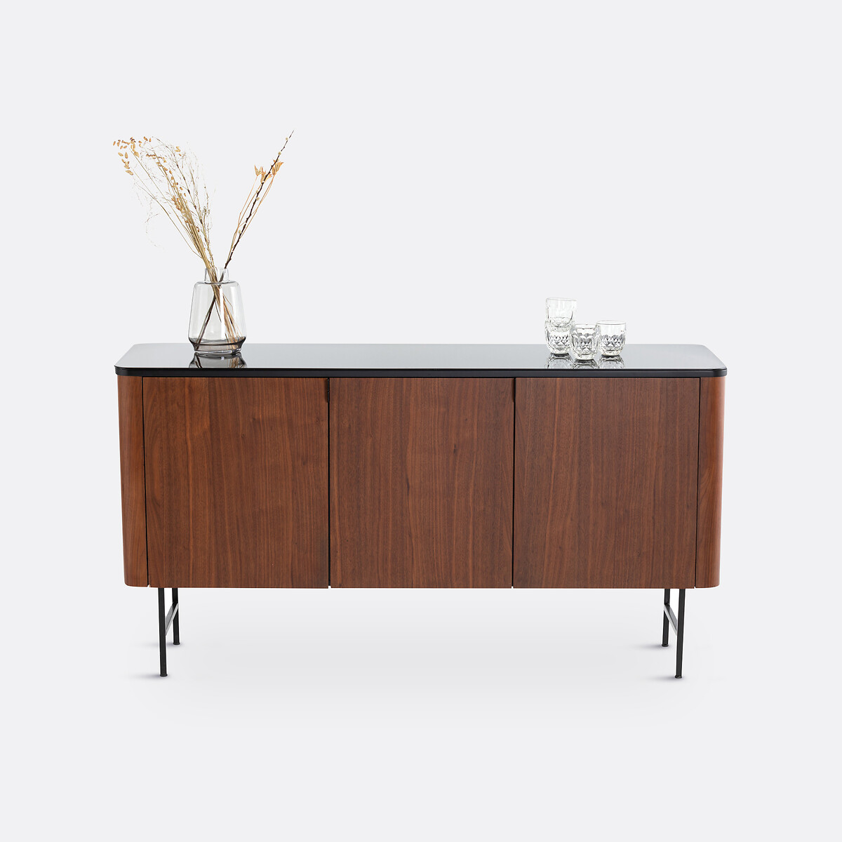 Buffet 3 portes plaqué noyer, Helina noyer, LA REDOUTE INTERIEURS