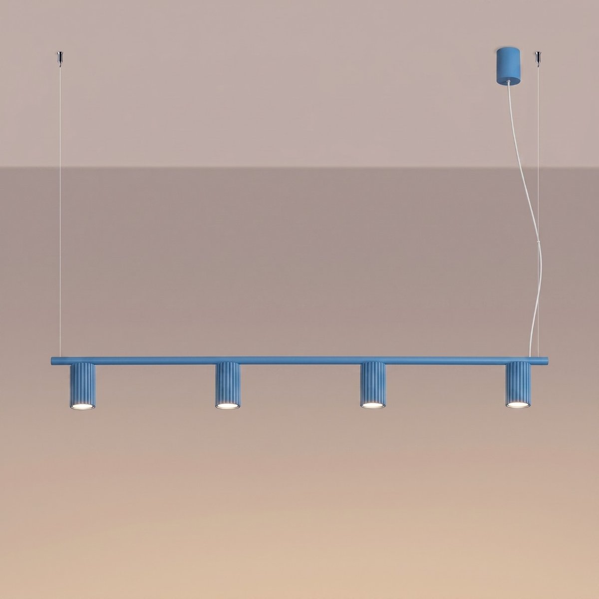 Lustre Aluminium Bleu GU10 4 Karbon bleu, EDEN