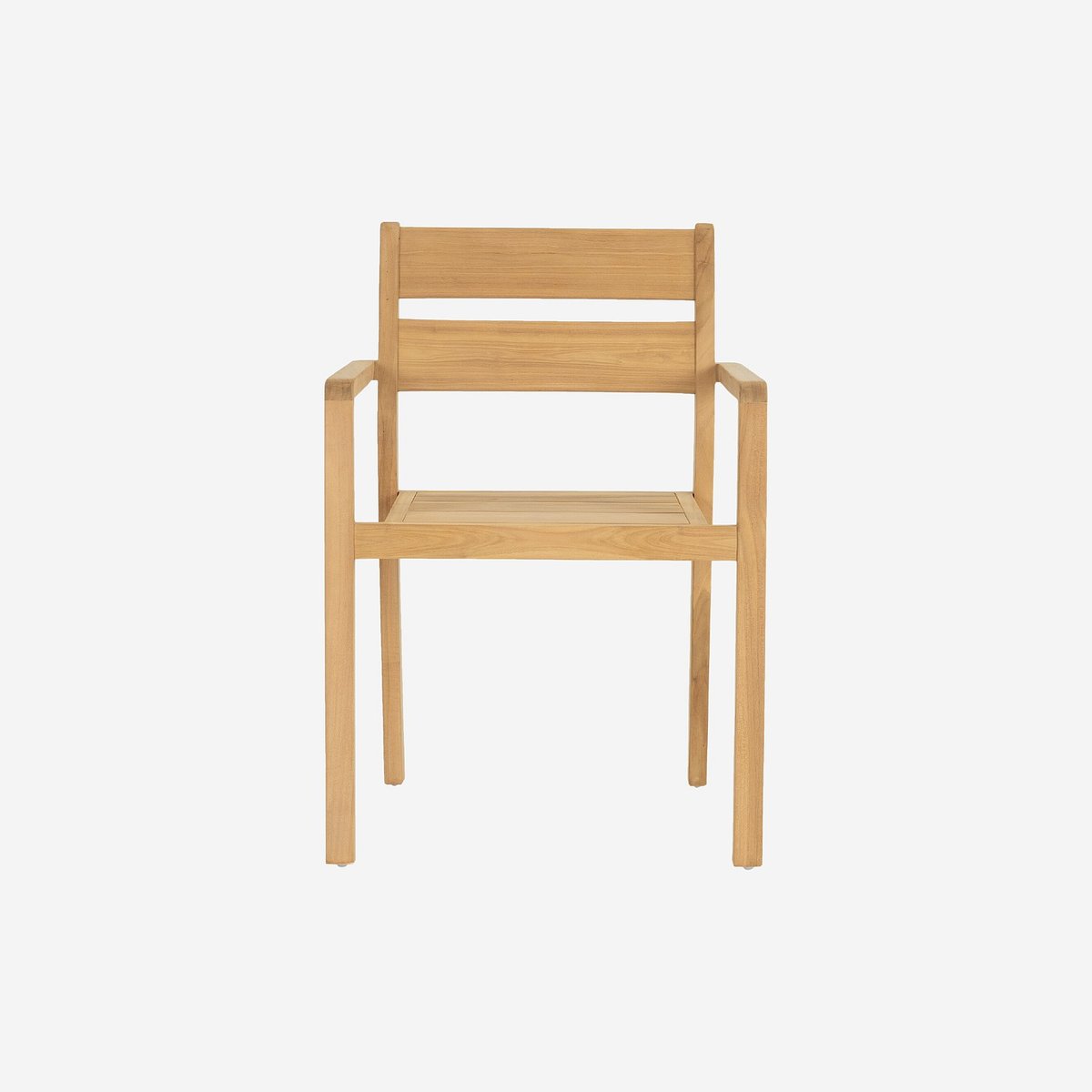 Lot de 2 chaises de jardin en teck massif CALVIA naturel clair, HABITAT
