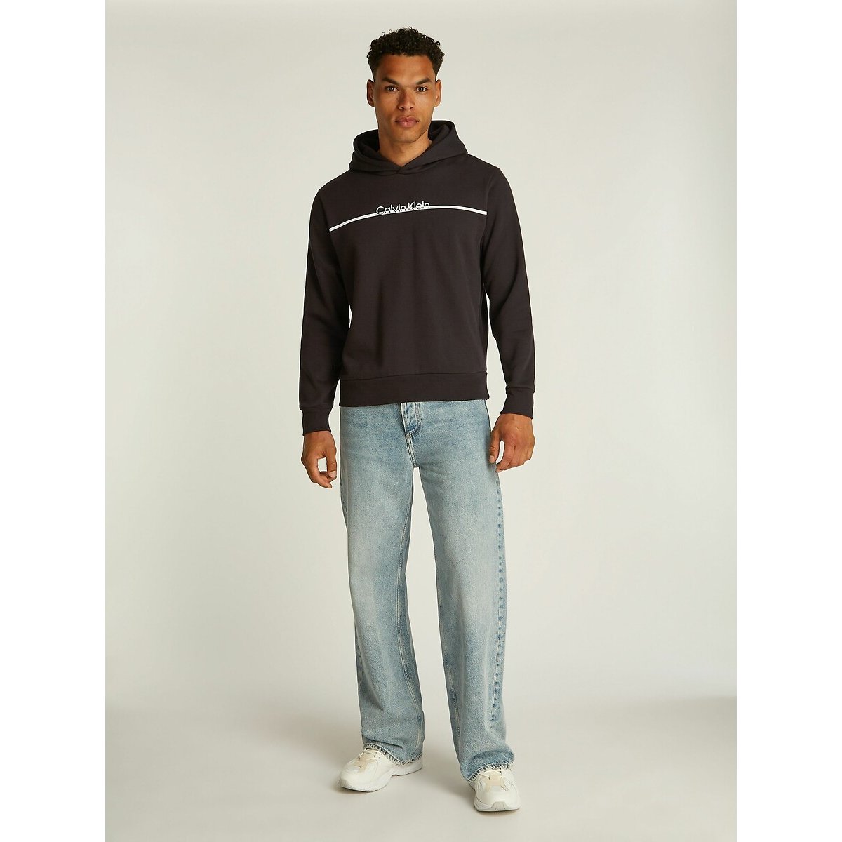 Logo Print Hoodie black, CALVIN KLEIN