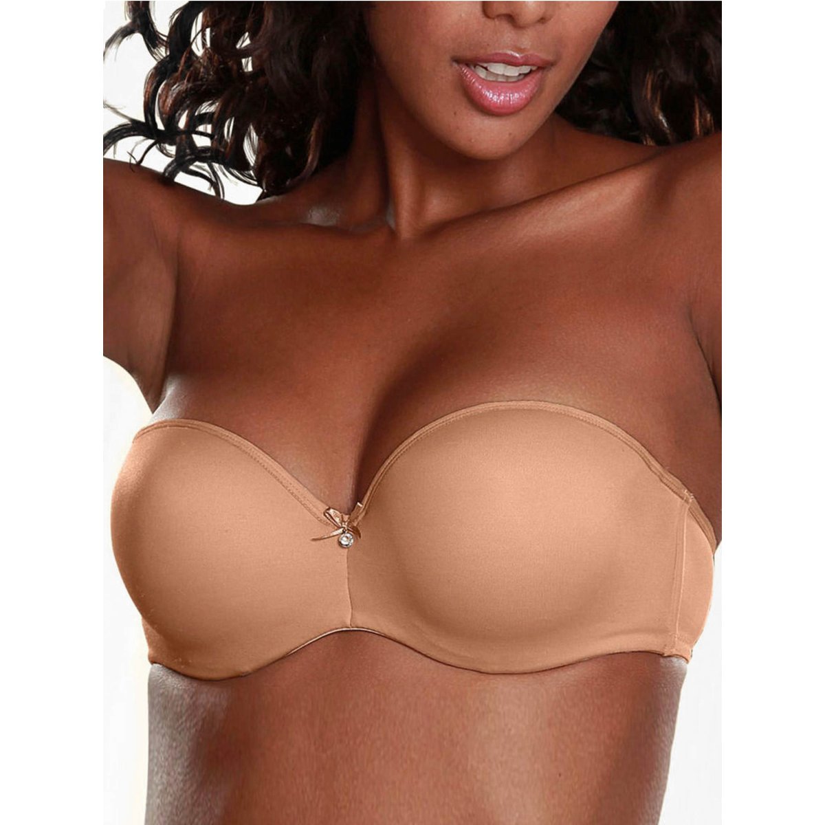 Soutien-gorge bandeau push-up Perfect Basic noir, LASCANA