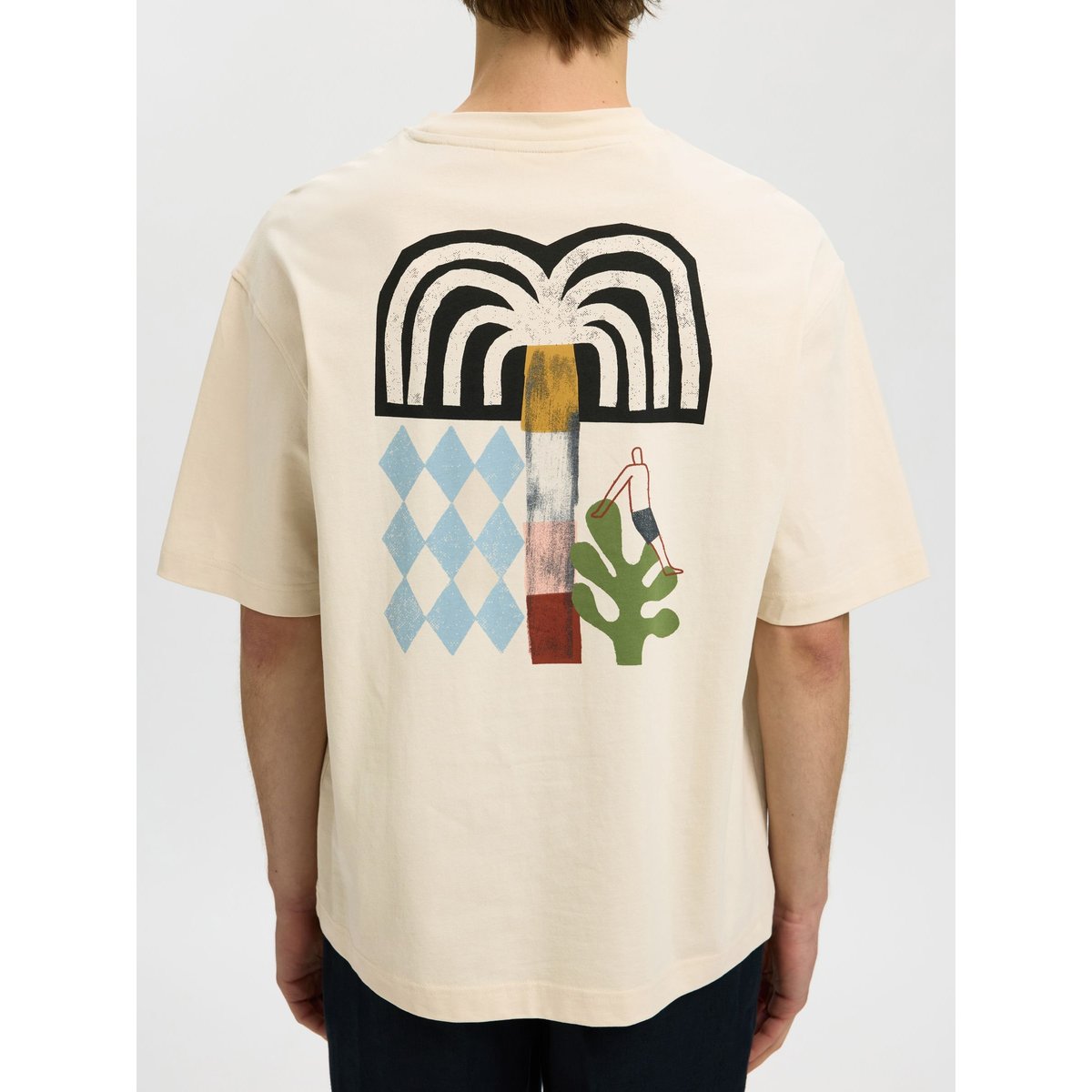 T-Shirt birch, SELECTED
