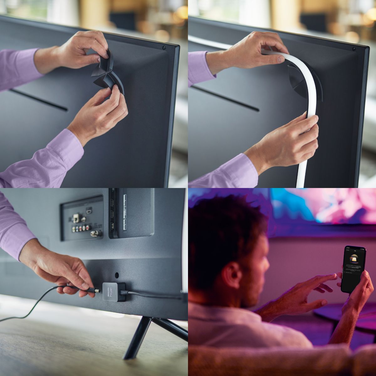 Ruban LED Play Gradient TV75'' White&Color Ambianc couleur unique, PHILIPS HUE