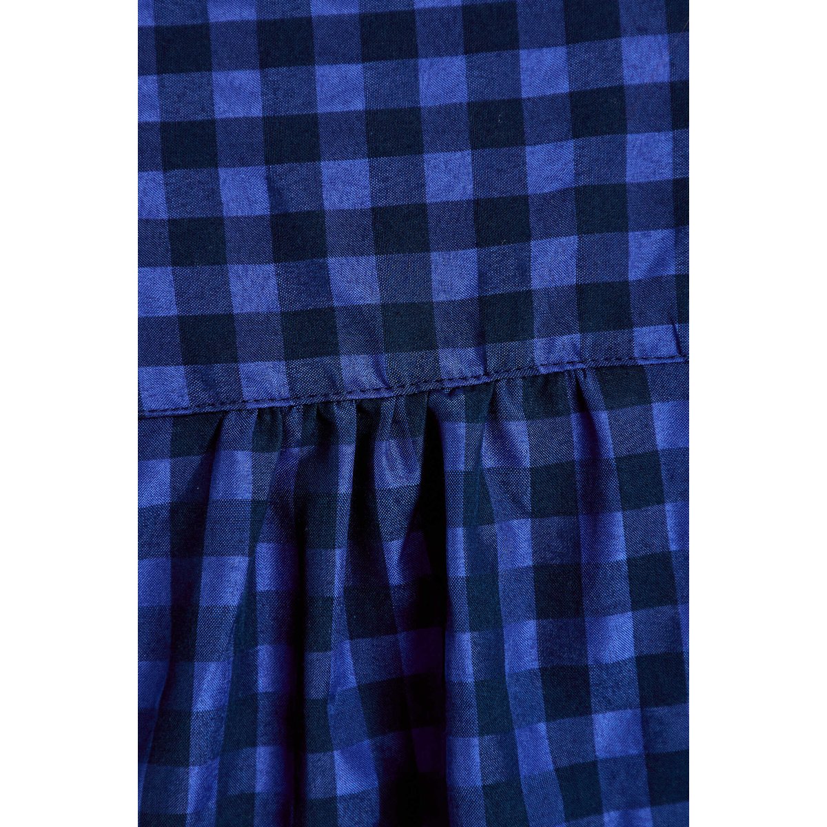 Chemise droite vichy col claudine bleu electrique, CACHE CACHE