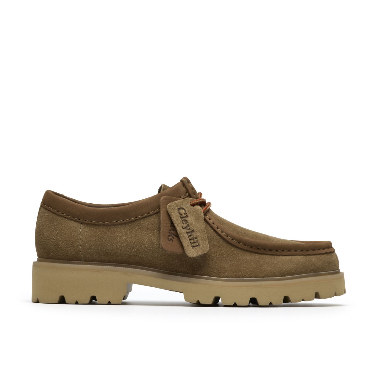 Chaussures derbies en cuir Cleyhill Seam sable, CLARKS