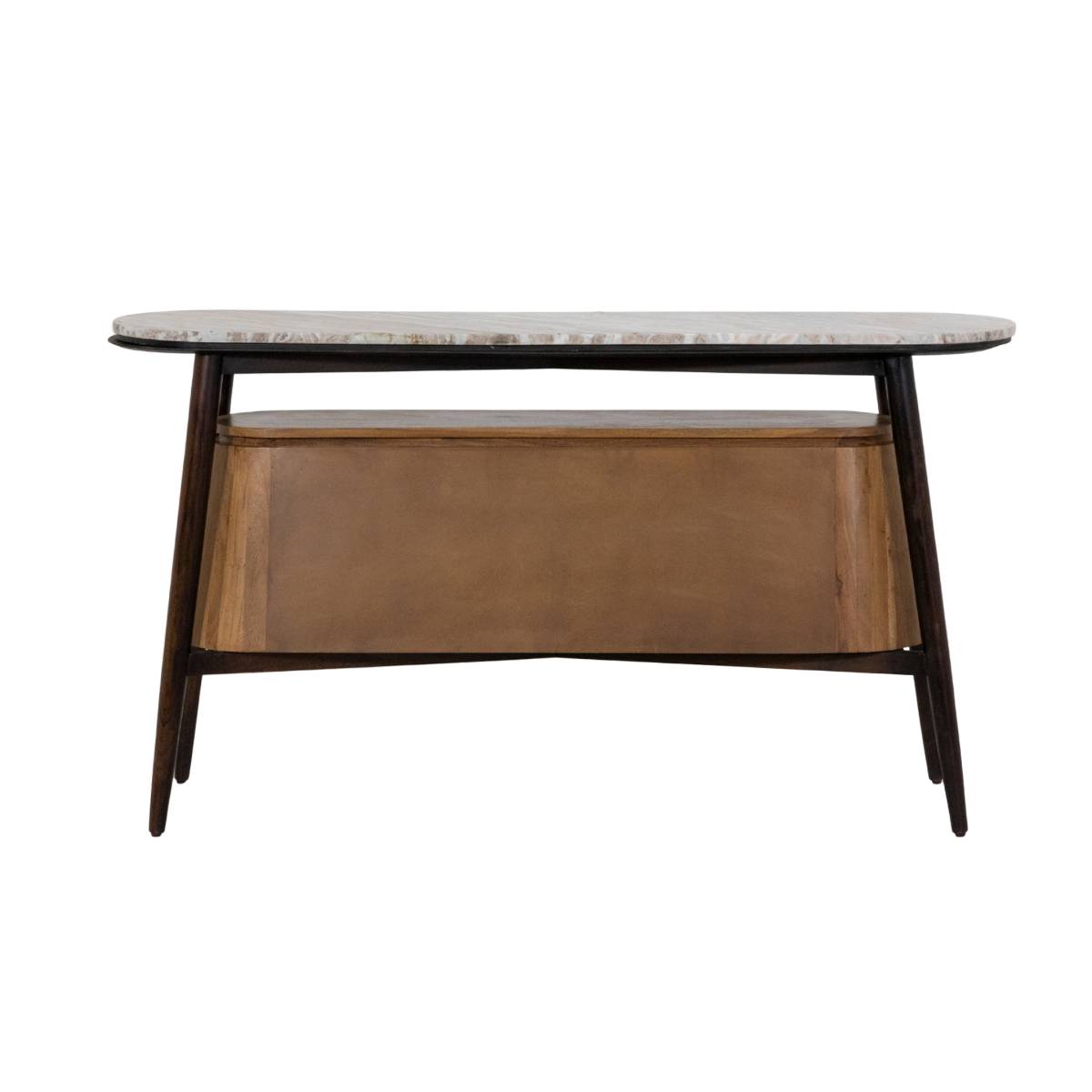 Buffet en bois d'acacia et marbre SIMON bois clair, MADE IN MEUBLES 