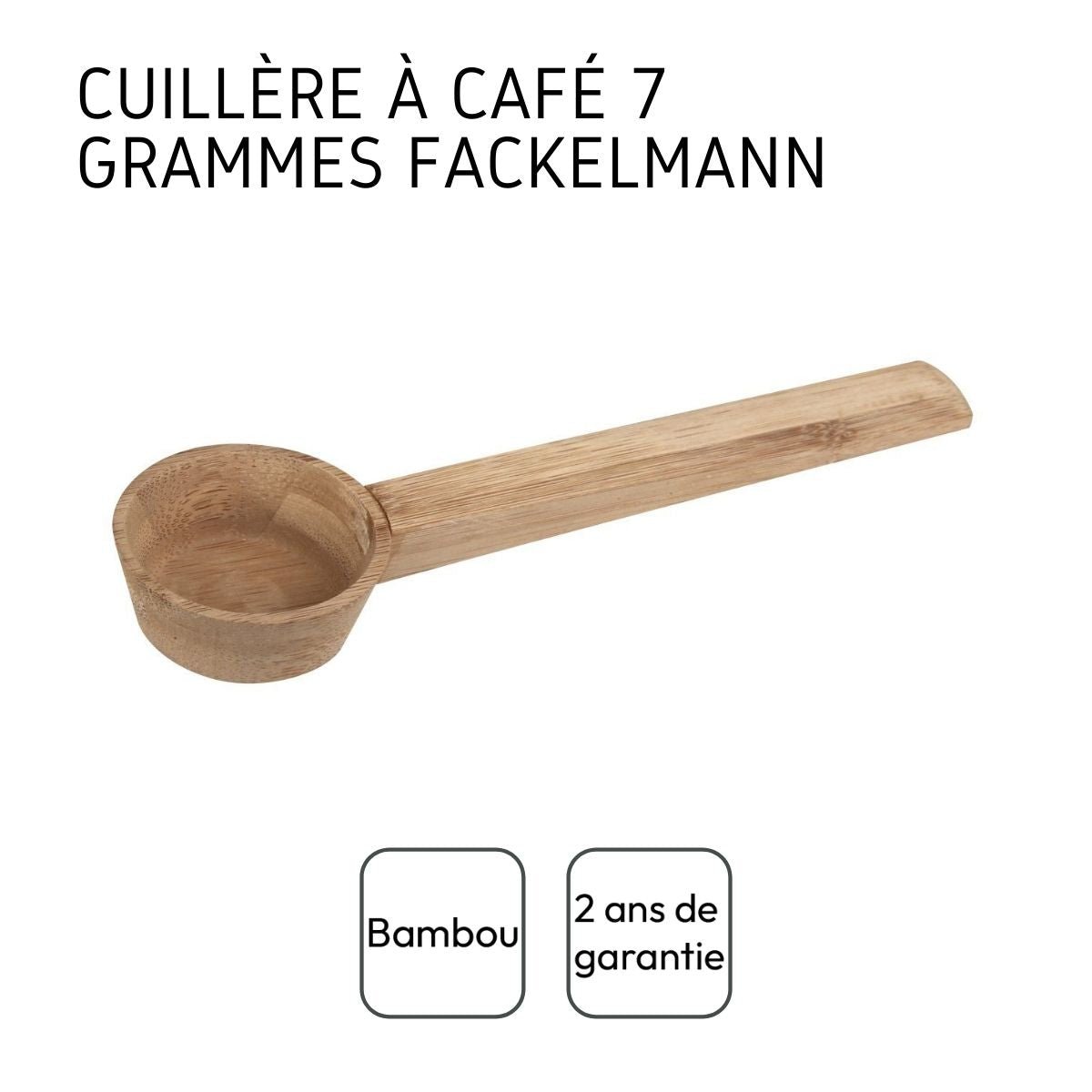 Ensemble de 2 cuillères doseuses à café en bambou bois brun, FACKELMANN