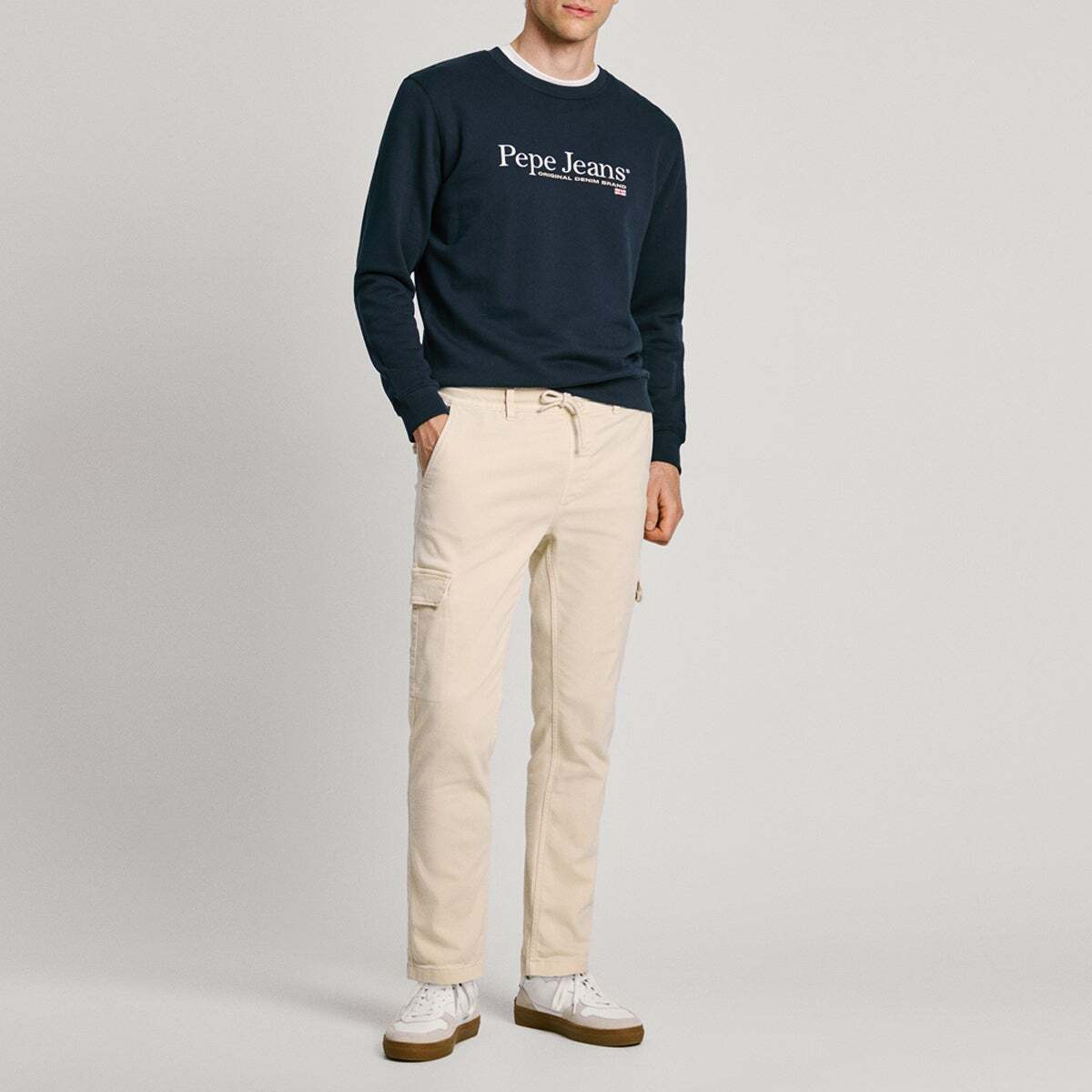 Pantalon Cargo Coupe Slim blanc ivoire, PEPE JEANS
