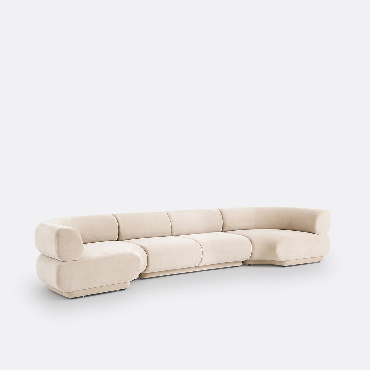 Angle modulable velours texturé, Teide ecru, LA REDOUTE INTERIEURS