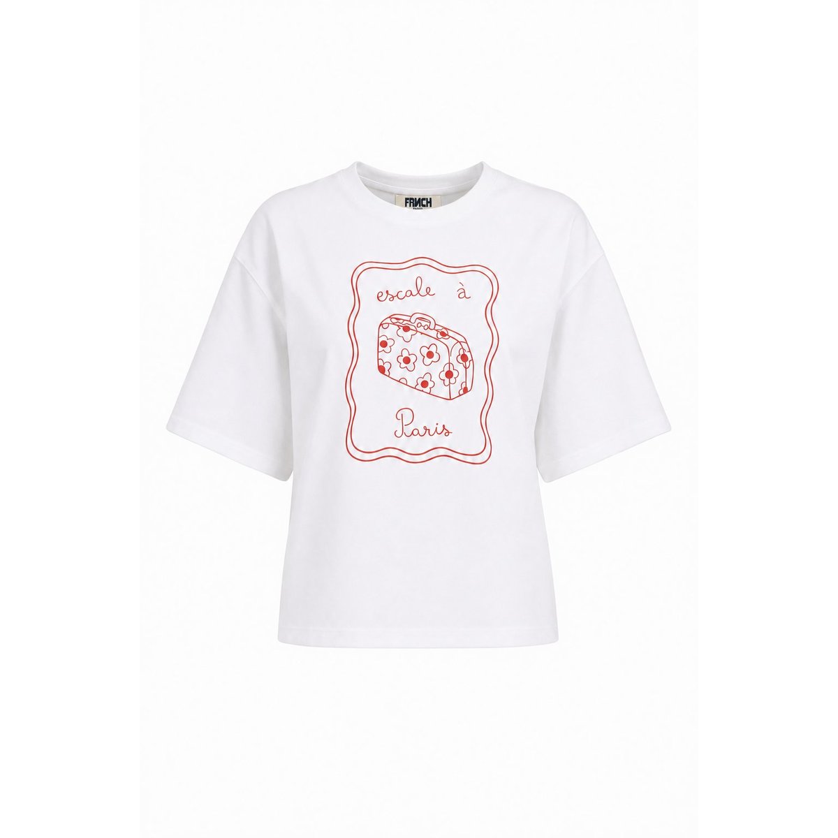 T-shirt Valise en coton VALISE beige crème, FRNCH