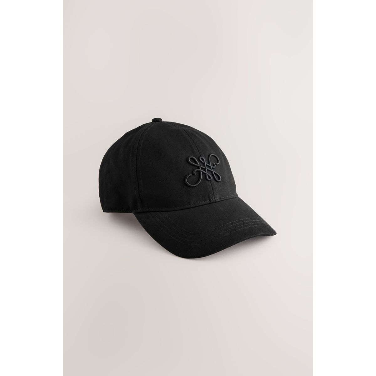 Casquette brodée high build noir, NEXT
