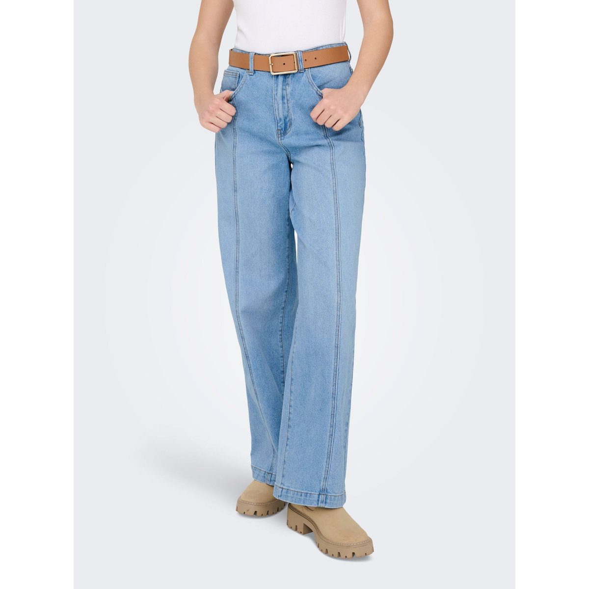 Jean À Jambe Large light blue denim, ONLY