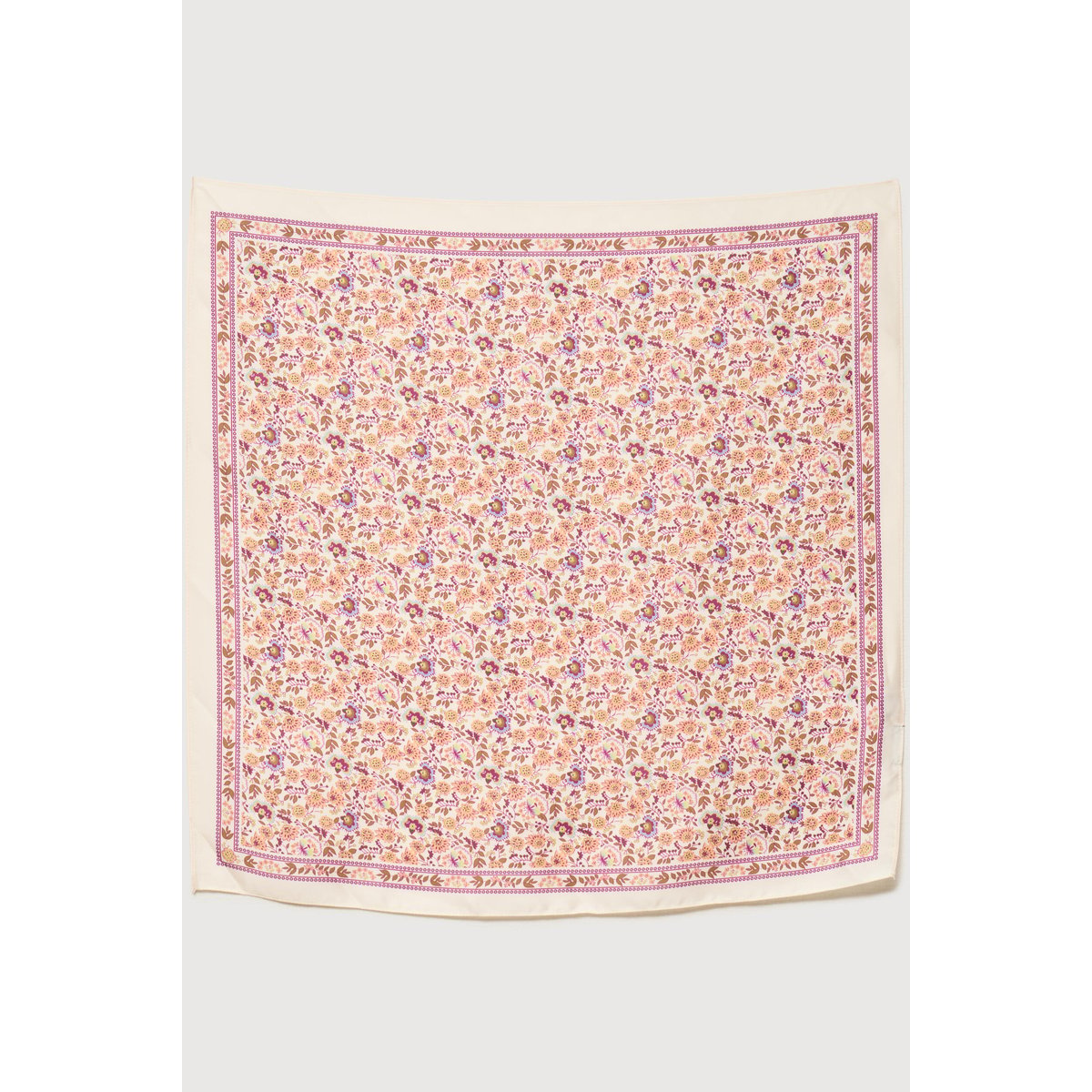 Foulard carré satin ecru, BONOBO