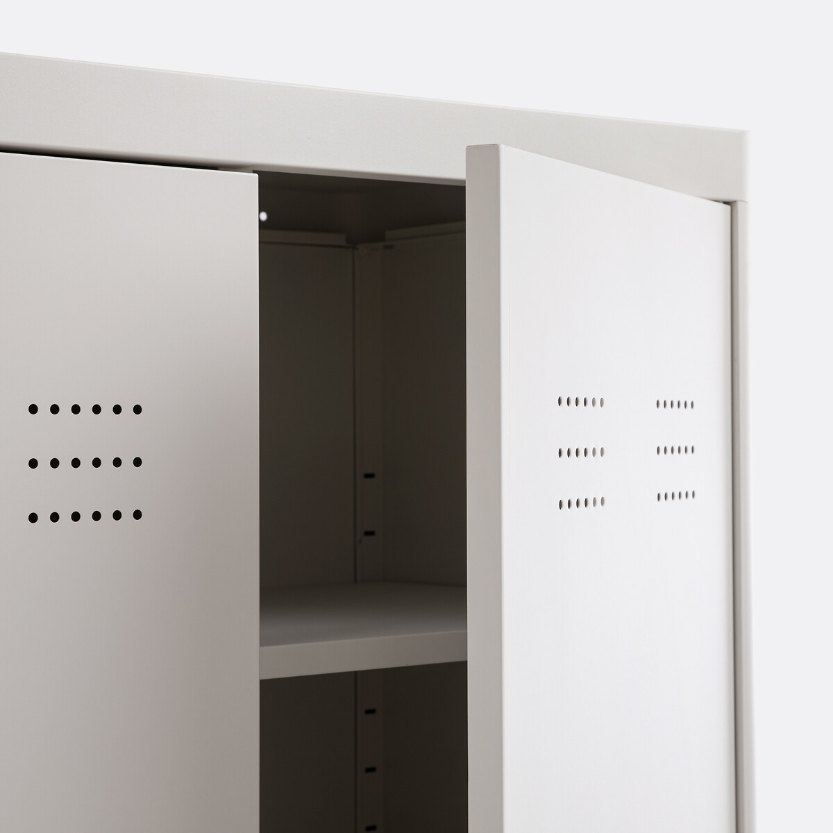 Armoire 2 portes, métal acier, Livona galet, LA REDOUTE INTERIEURS