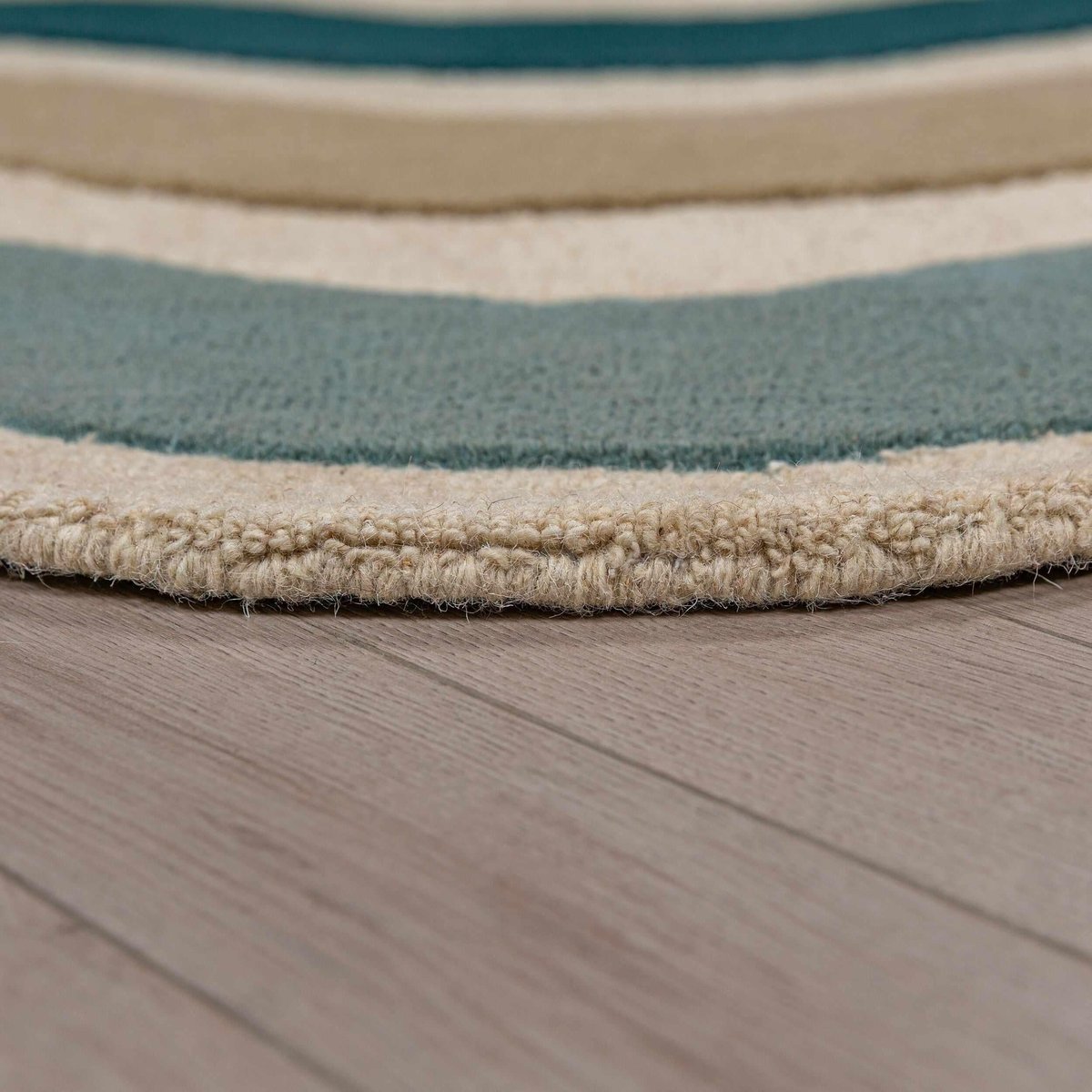 Tapis en laine festonné CASCADE bleu, FLAIR RUGS