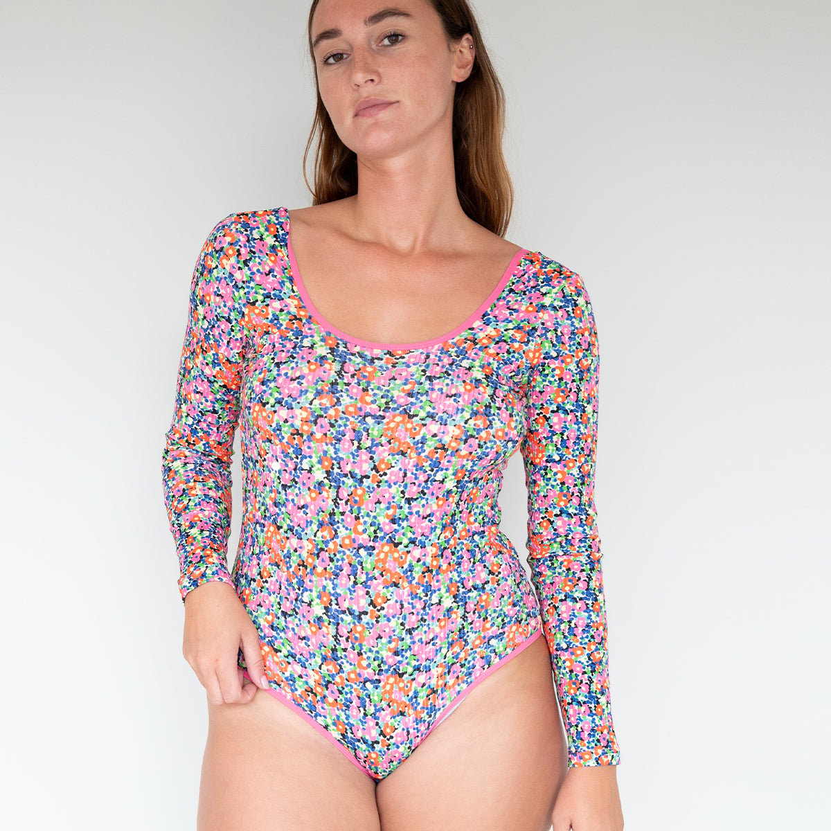 Body coton imprimé Confettis violet à pois, WE ARE JOLIES