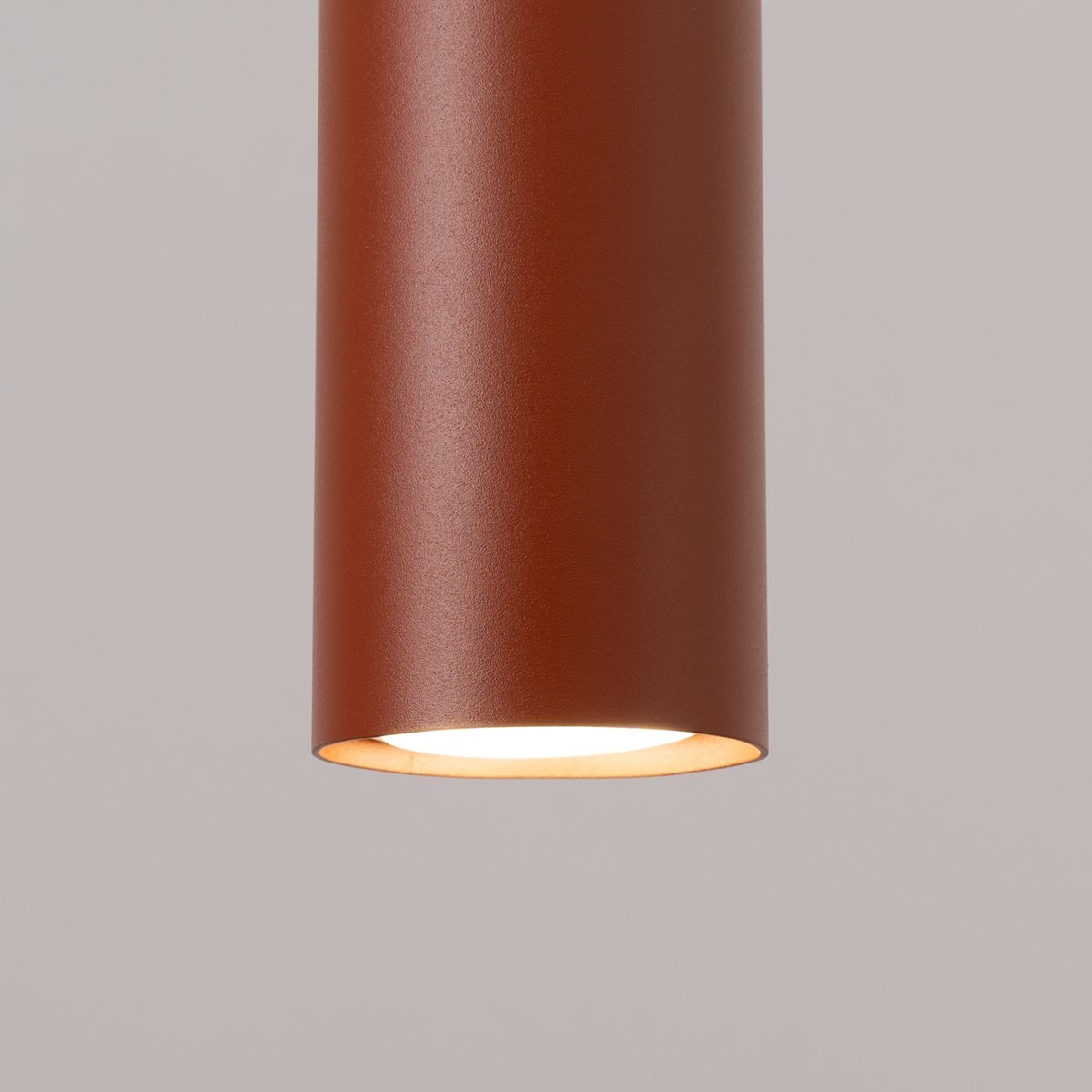 Suspension Acier Ocre Rouge GU10 3 Lagos rouge, EDEN
