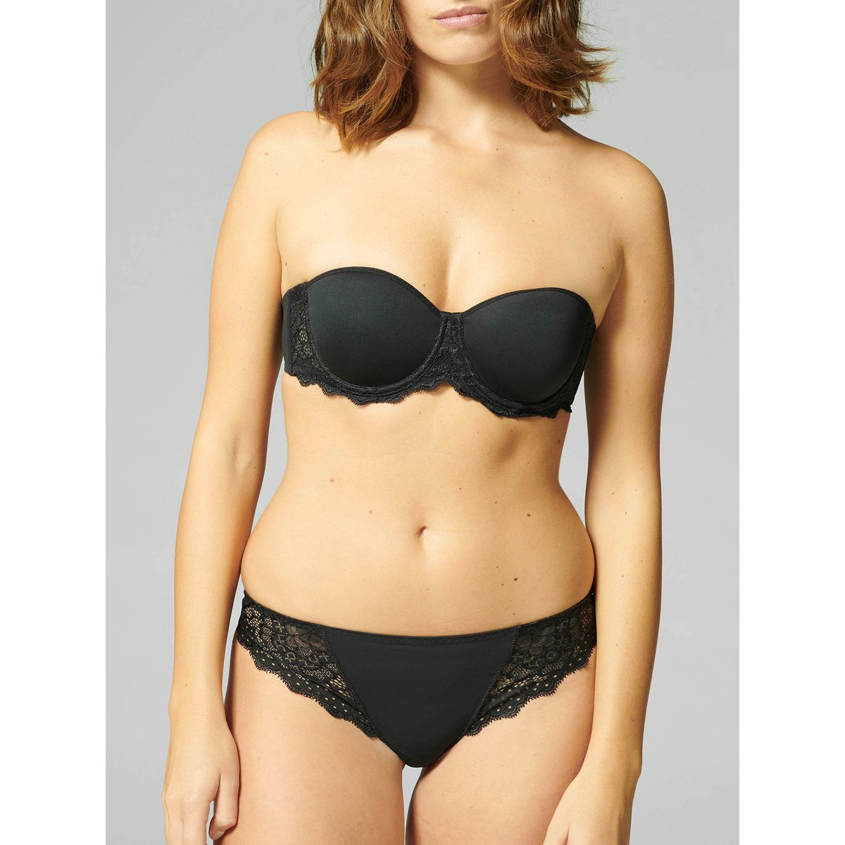 Soutien-gorge sans bretelles en Spacer 3D, CARESSE noir, SIMONE PERELE