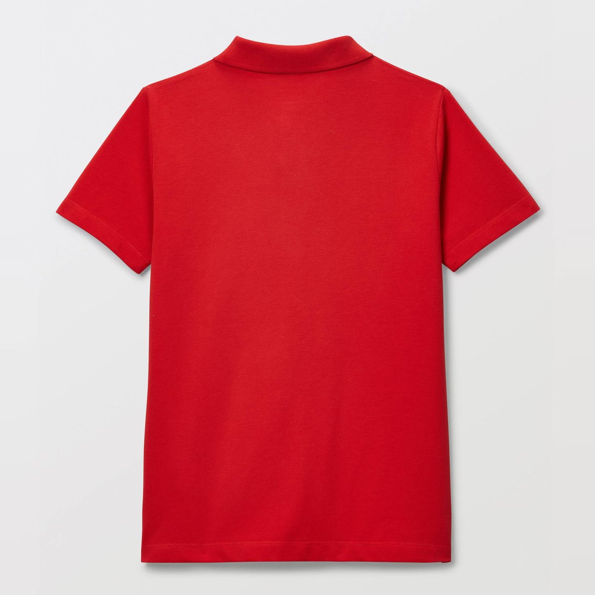 Polo manches courtes uni en coton BIO GOTS rouge, MONOPRIX