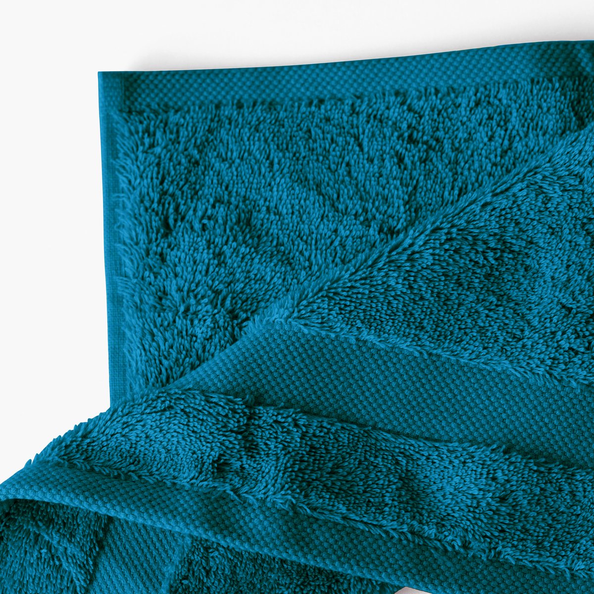 Lavette coton Lola II bleu paon LOLA II bleu paon, CARRE BLANC