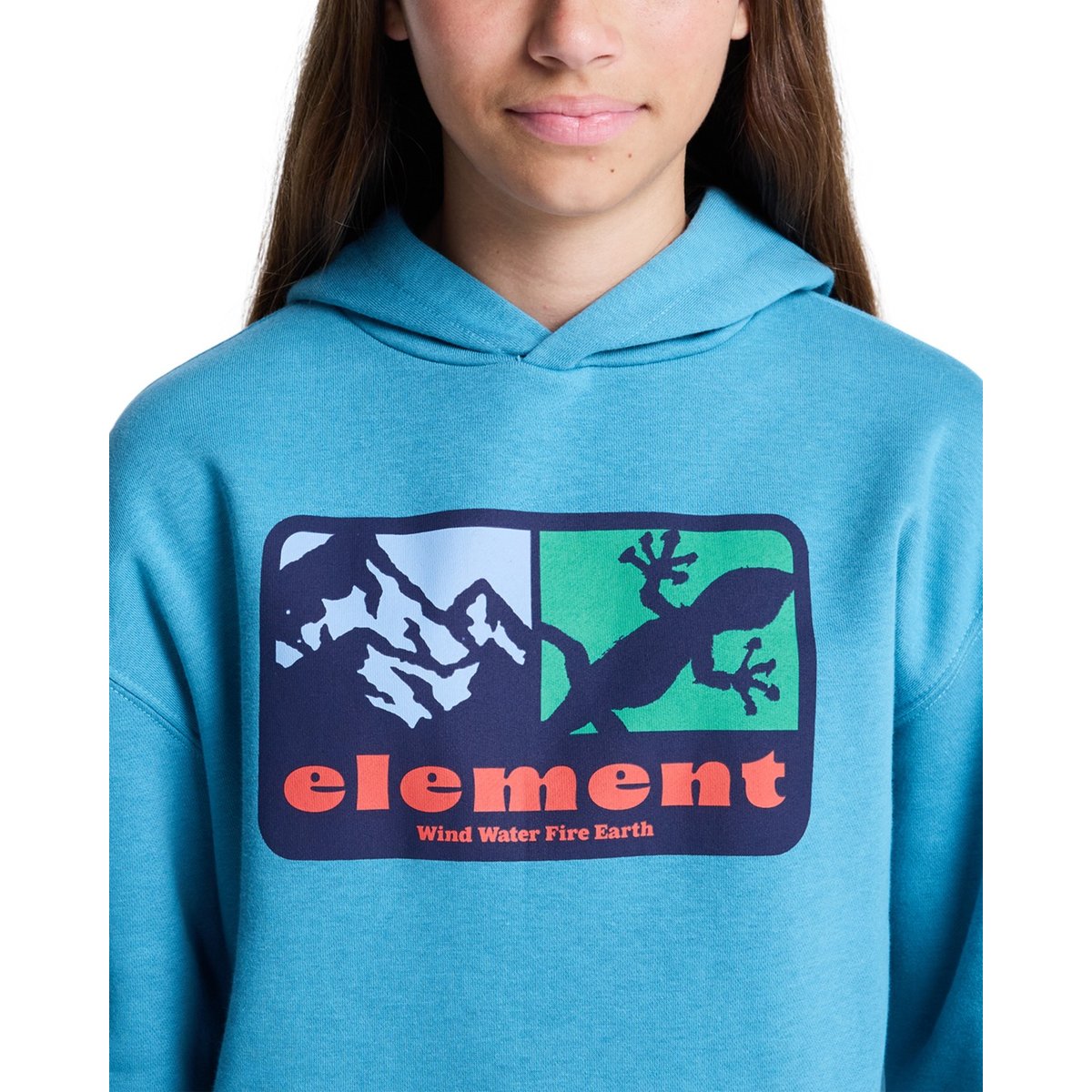 Sweat à capuche MEMORY PO Y bleu brittany blue, ELEMENT