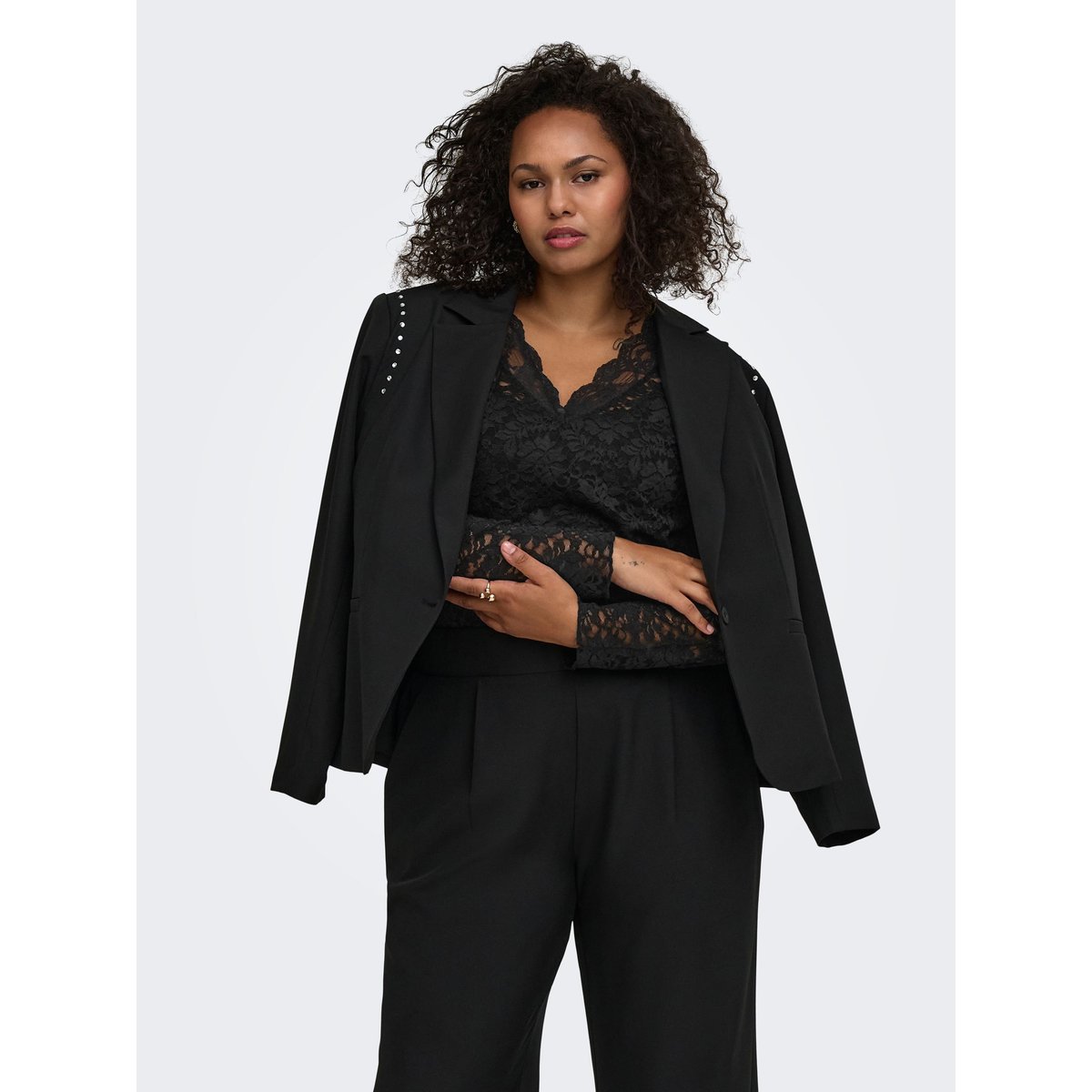 Blouse black 1, ONLY CARMAKOMA
