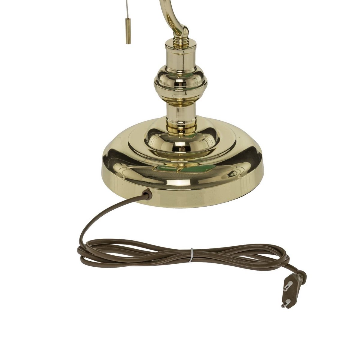 Lampe à poser en métal antique, Milenka laiton poli, vert, LINDBY