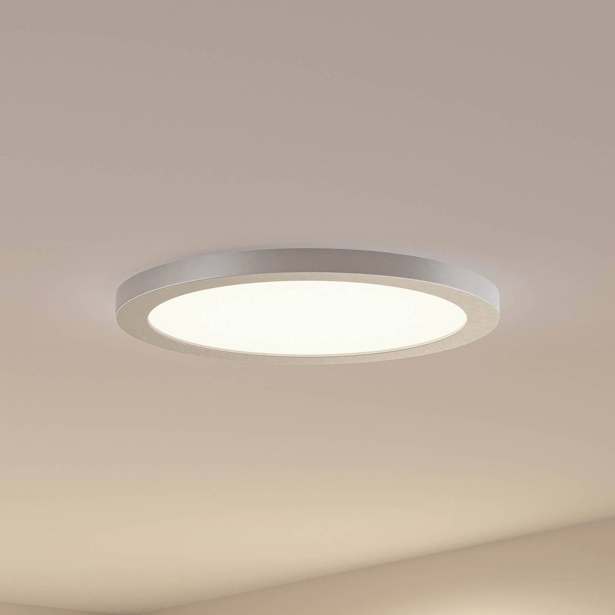 Plafonnier en aluminium moderneLED, Aureka argent, PRIOS