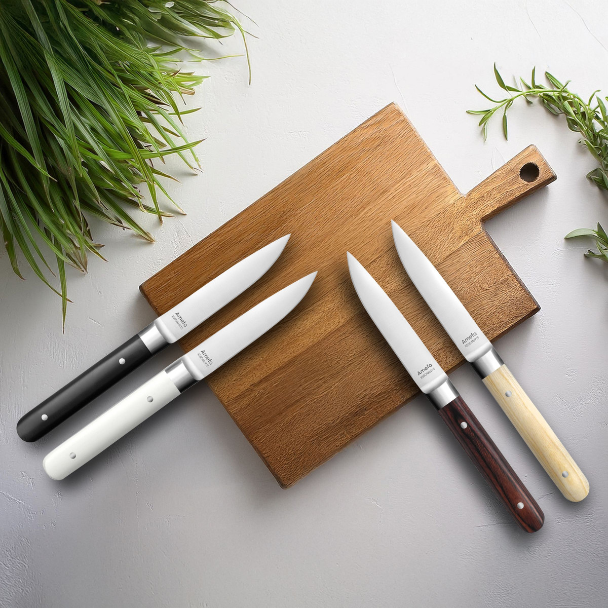 Coffret 6 couteaux steak - FUSION bois, AMEFA