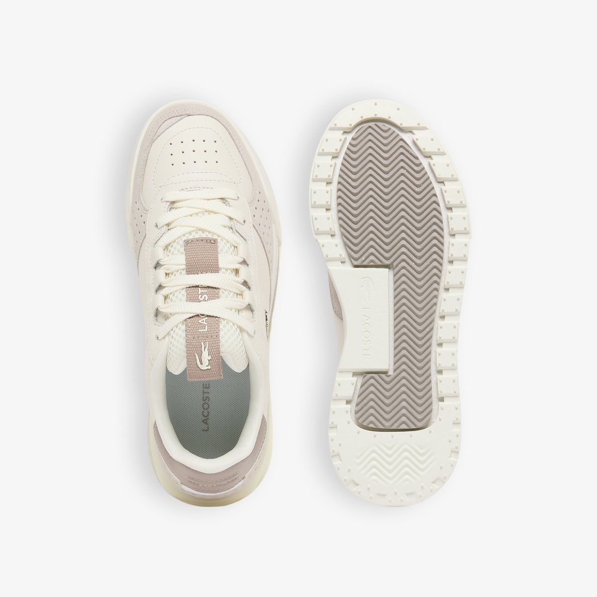 Sneakers Slam Break femme en cuir blanc-2b7, LACOSTE