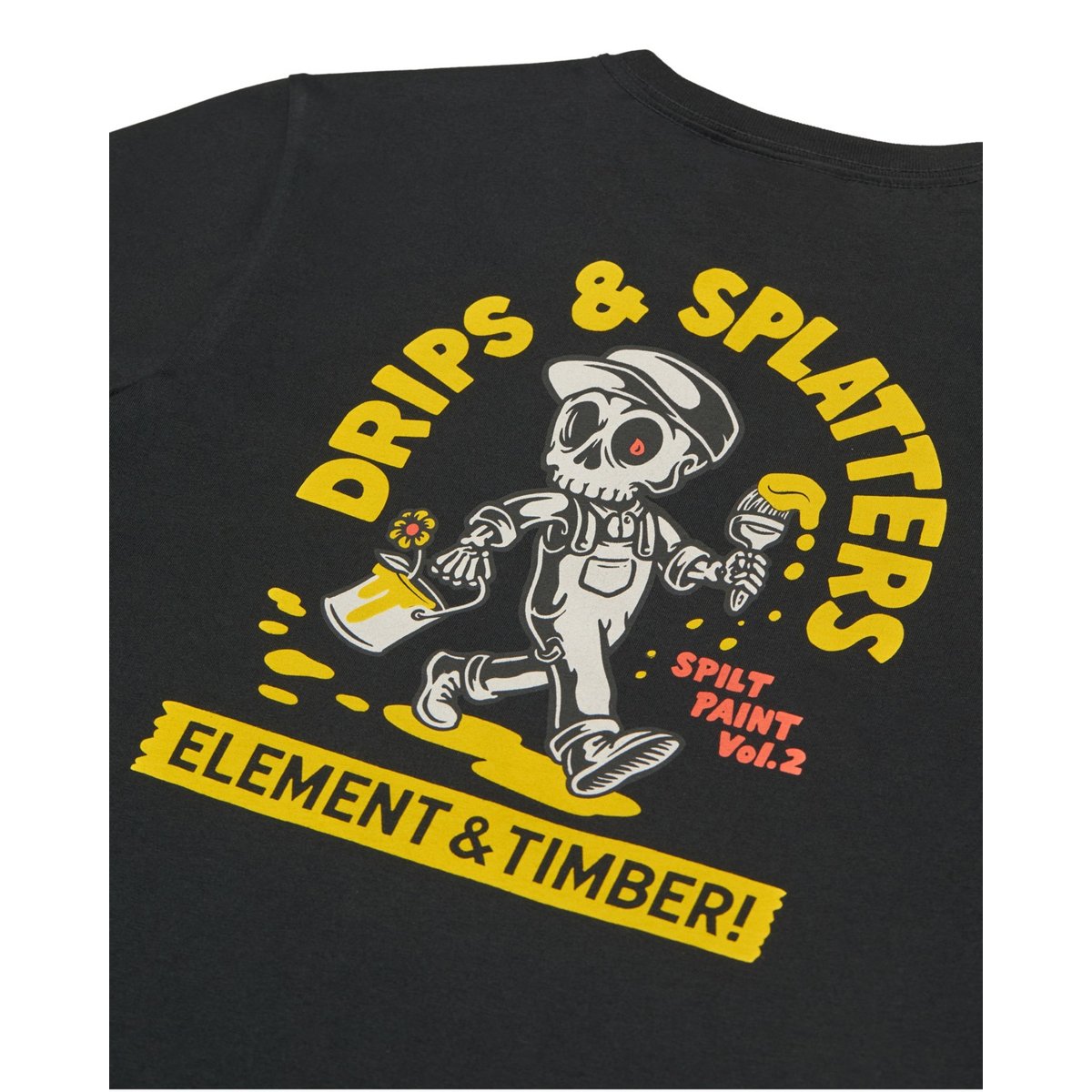 T-Shirt manches courtes TIMBER DRIPS noir flint black, ELEMENT