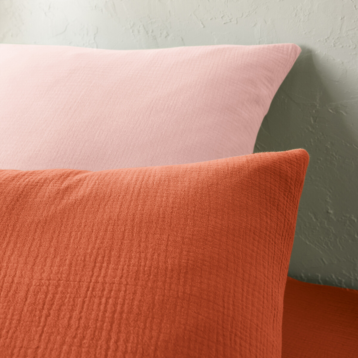 Housse de couette enfant unie gaze de coton, Kumla orange, LA REDOUTE INTERIEURS